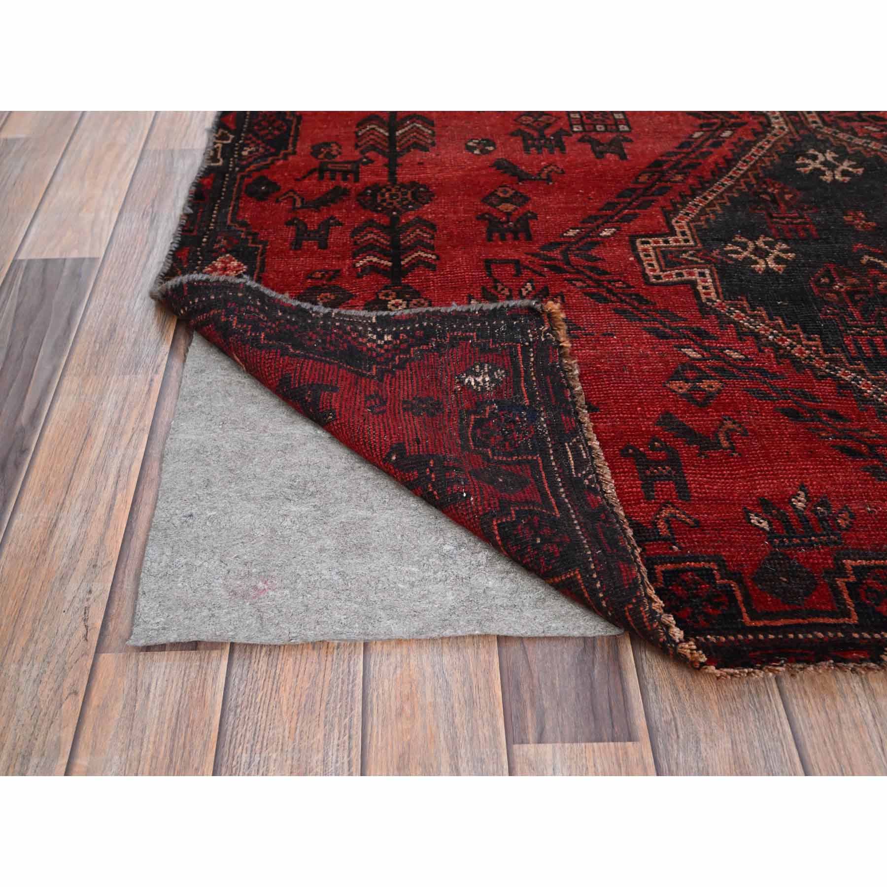 Overdyed-Vintage-Hand-Knotted-Rug-433380