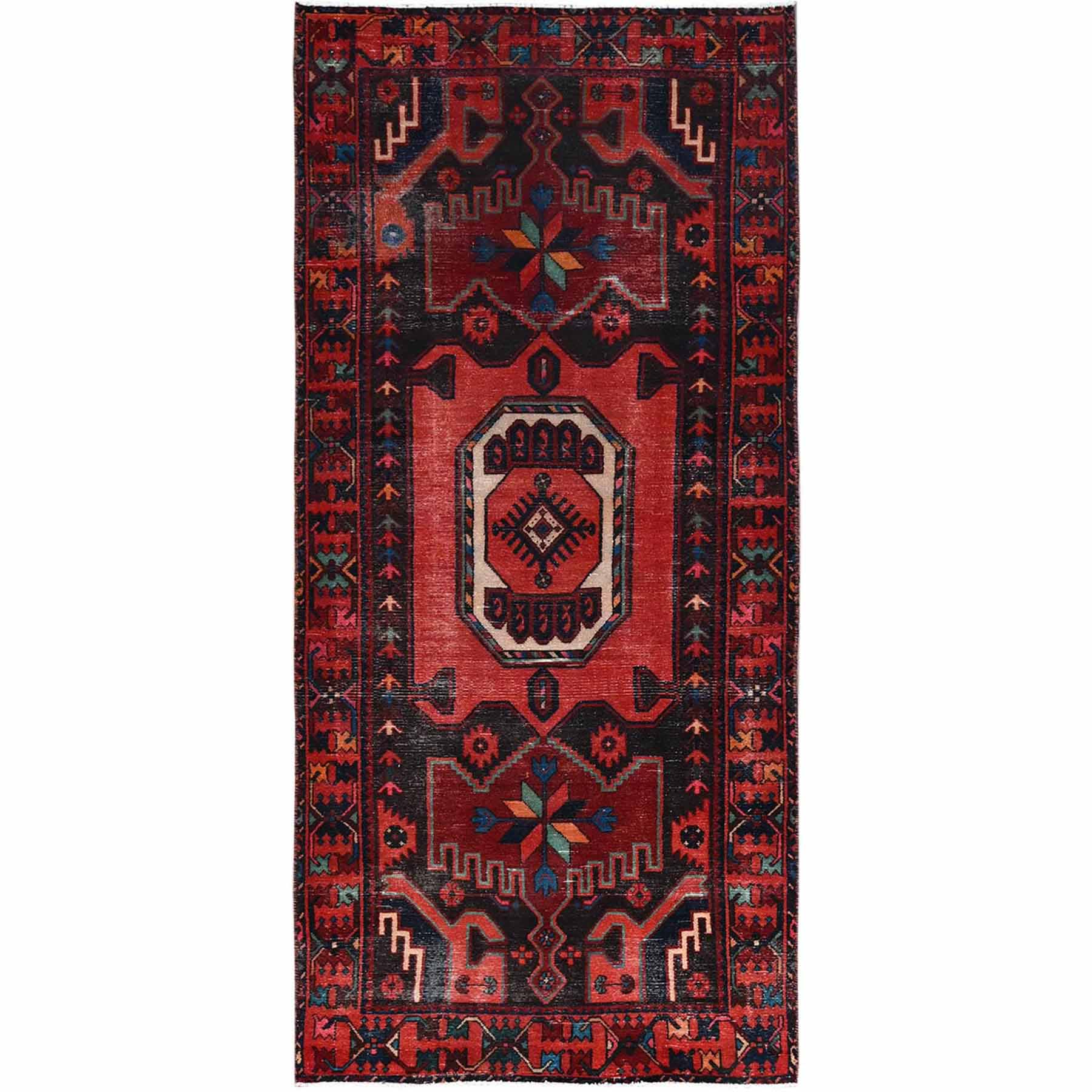 Overdyed-Vintage-Hand-Knotted-Rug-433385