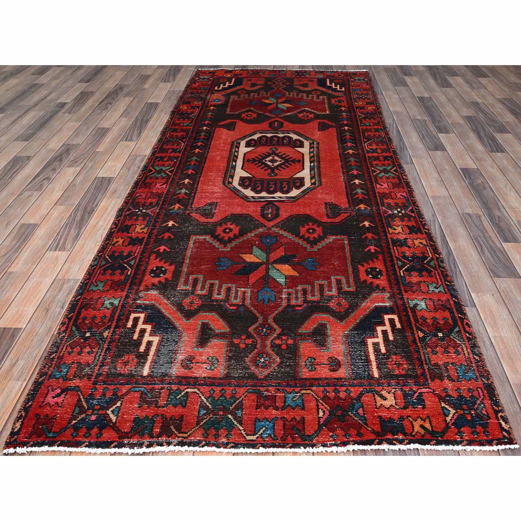 Overdyed-Vintage-Hand-Knotted-Rug-433385