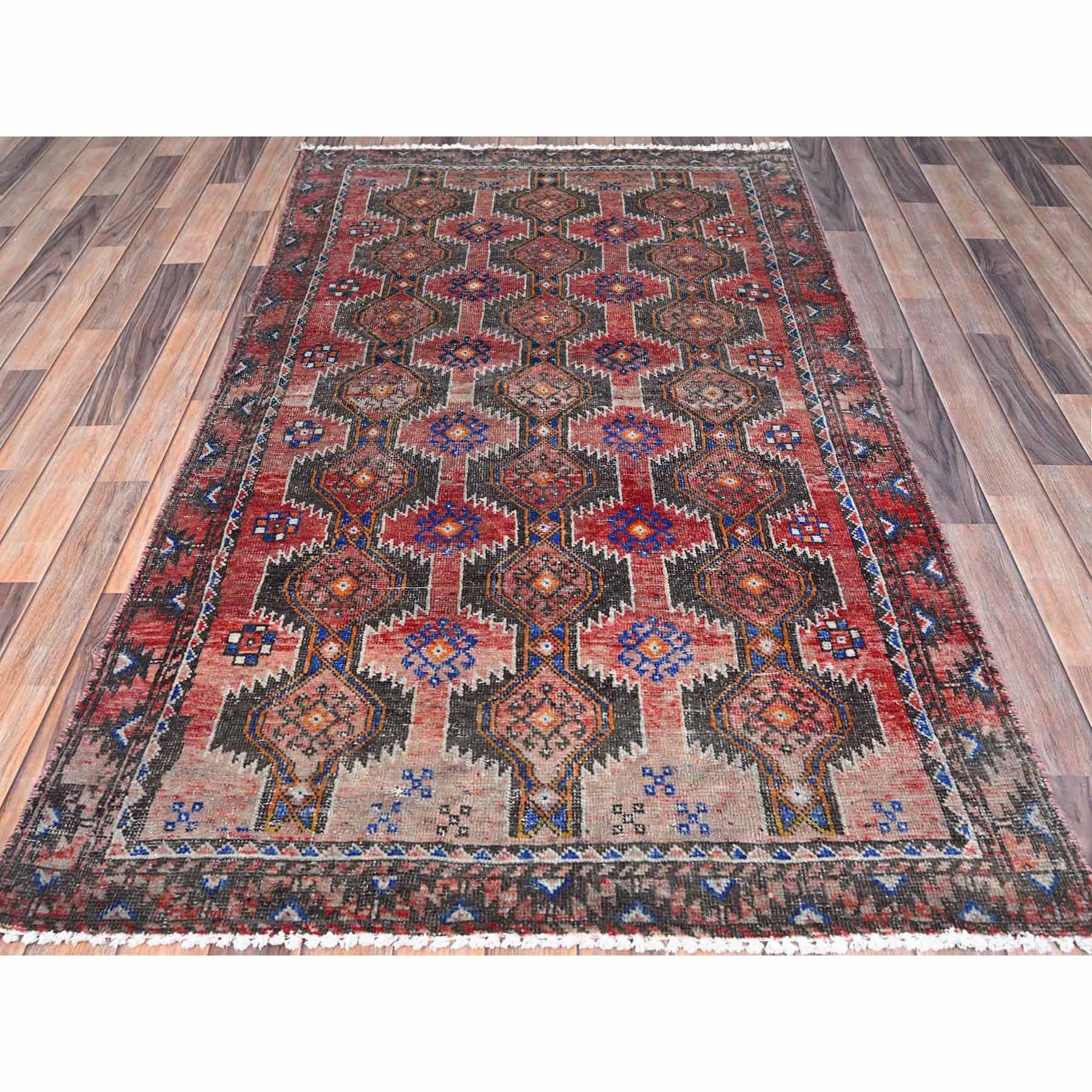 Overdyed-Vintage-Hand-Knotted-Rug-433405