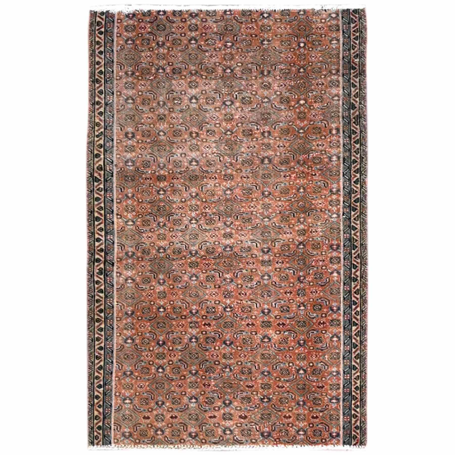 Overdyed-Vintage-Hand-Knotted-Rug-433415