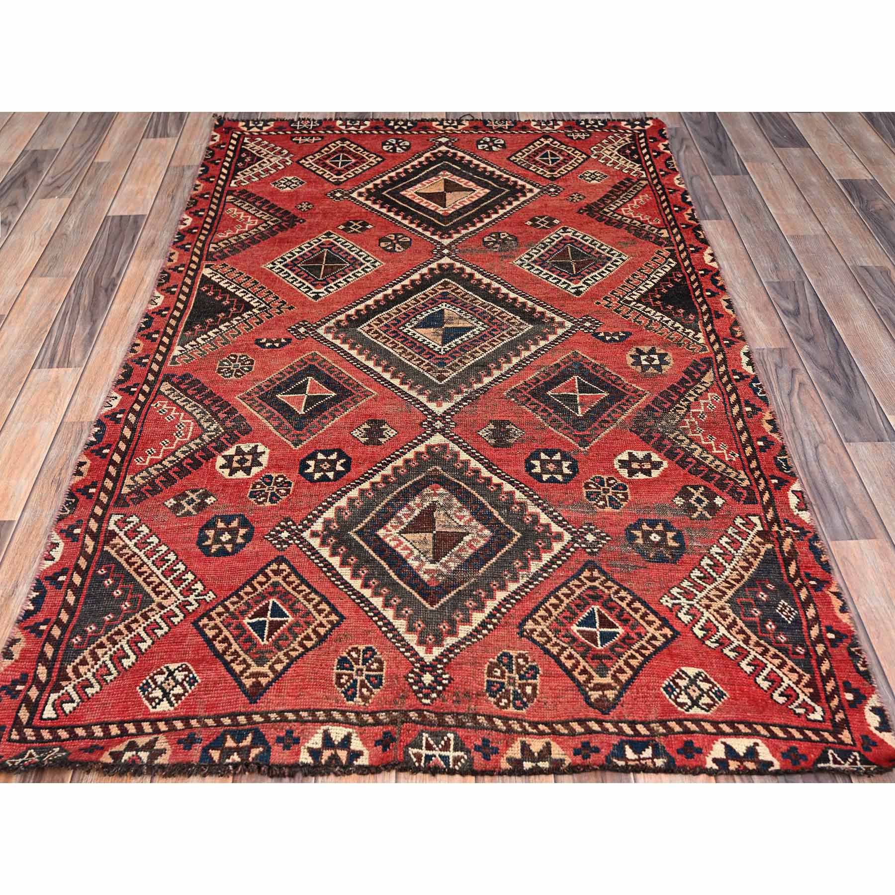 Overdyed-Vintage-Hand-Knotted-Rug-433450