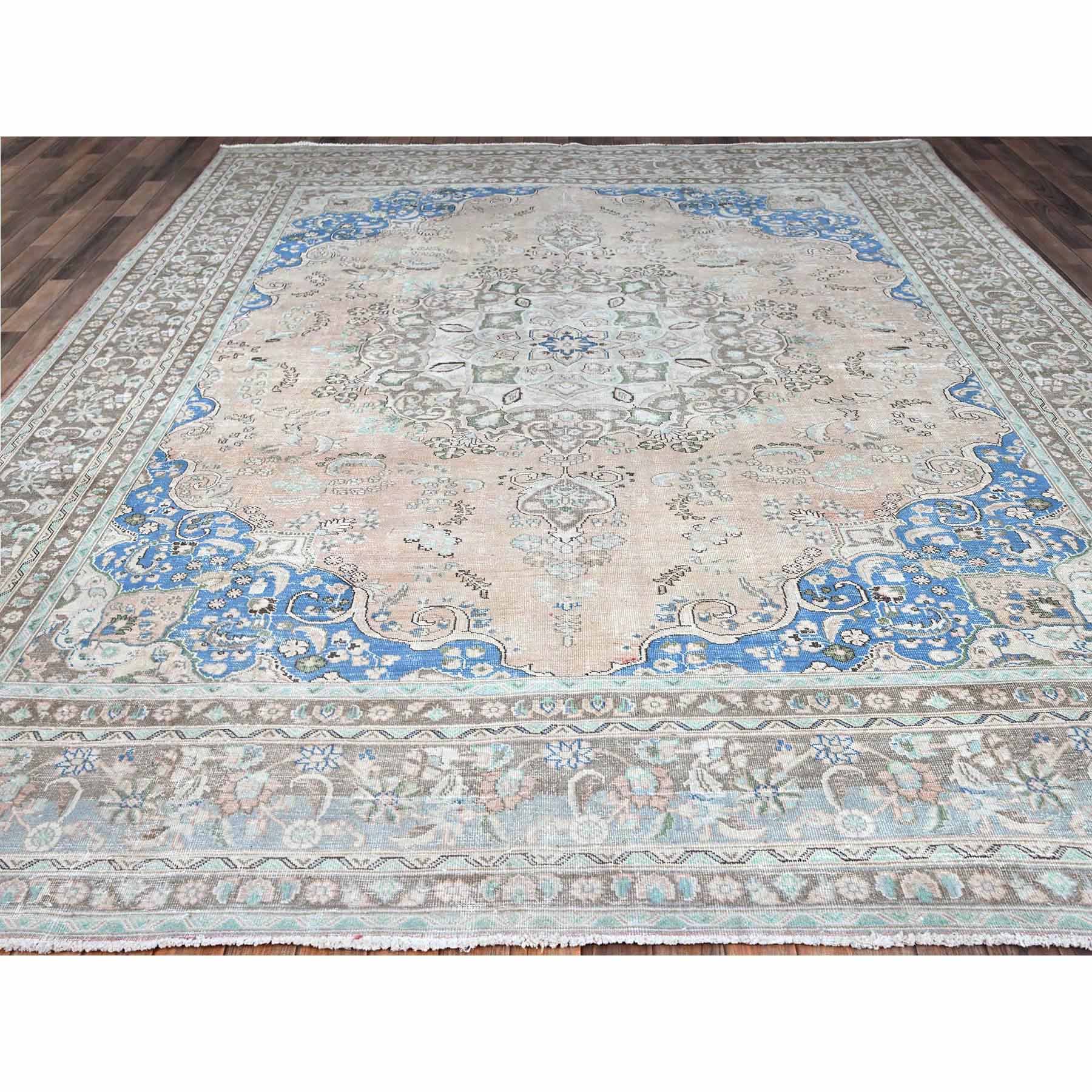 Overdyed-Vintage-Hand-Knotted-Rug-434605