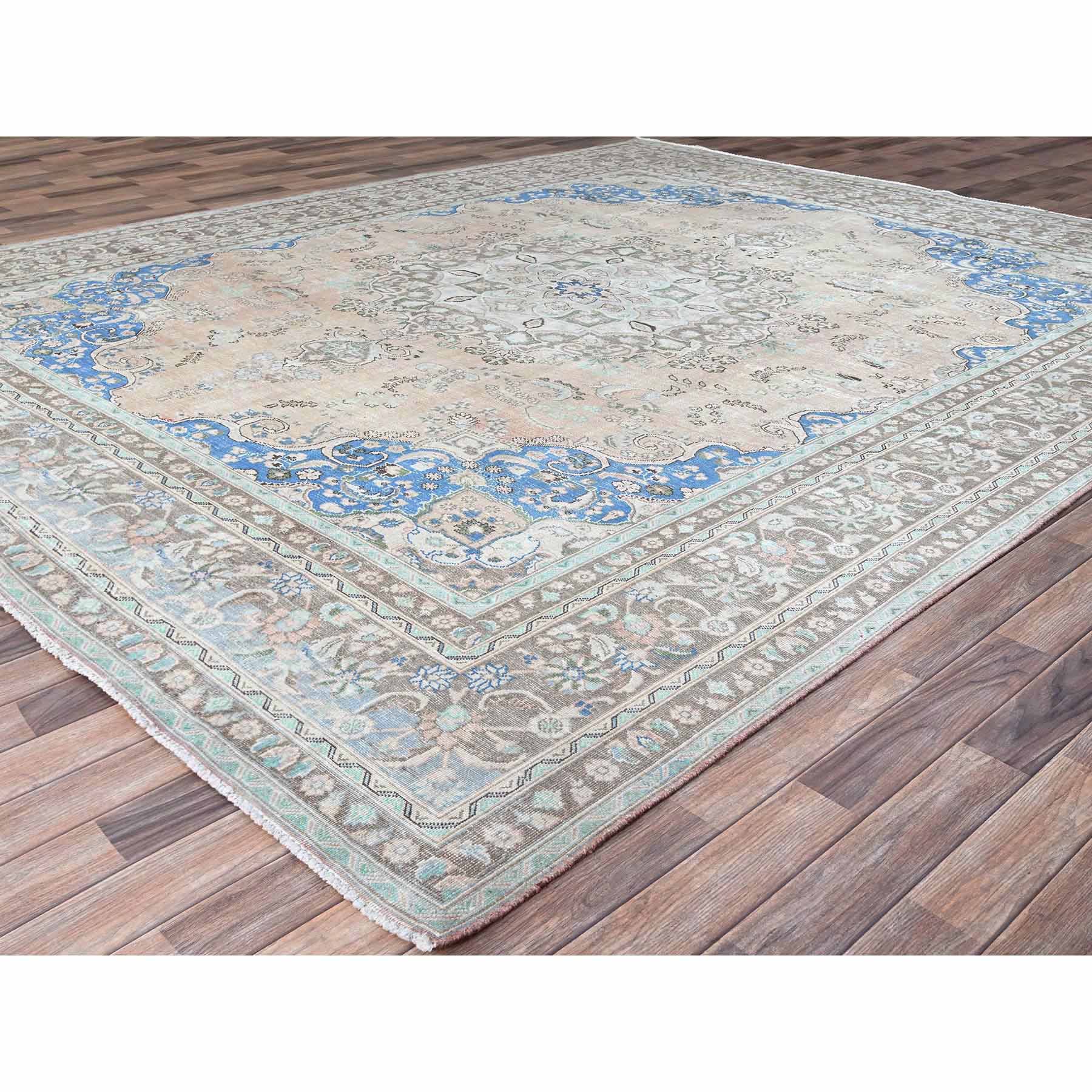 Overdyed-Vintage-Hand-Knotted-Rug-434605