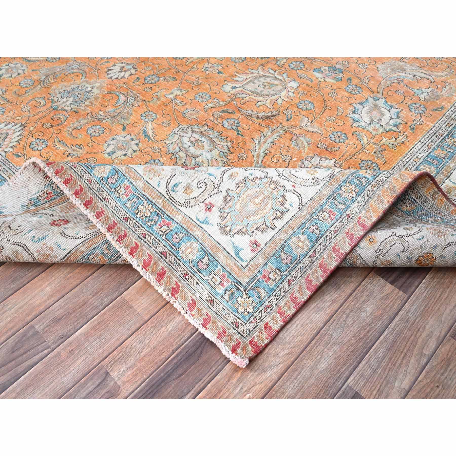 Overdyed-Vintage-Hand-Knotted-Rug-434610