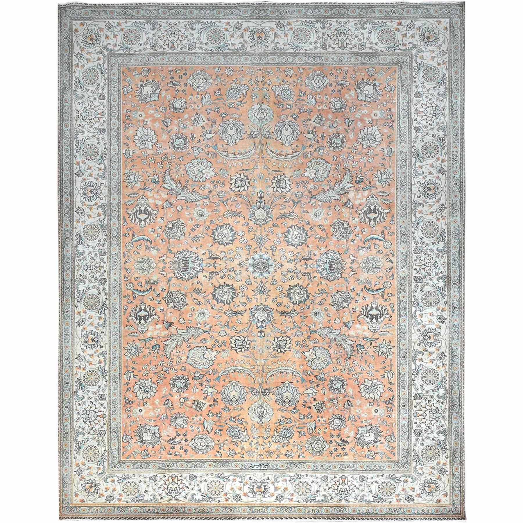 Overdyed-Vintage-Hand-Knotted-Rug-434620