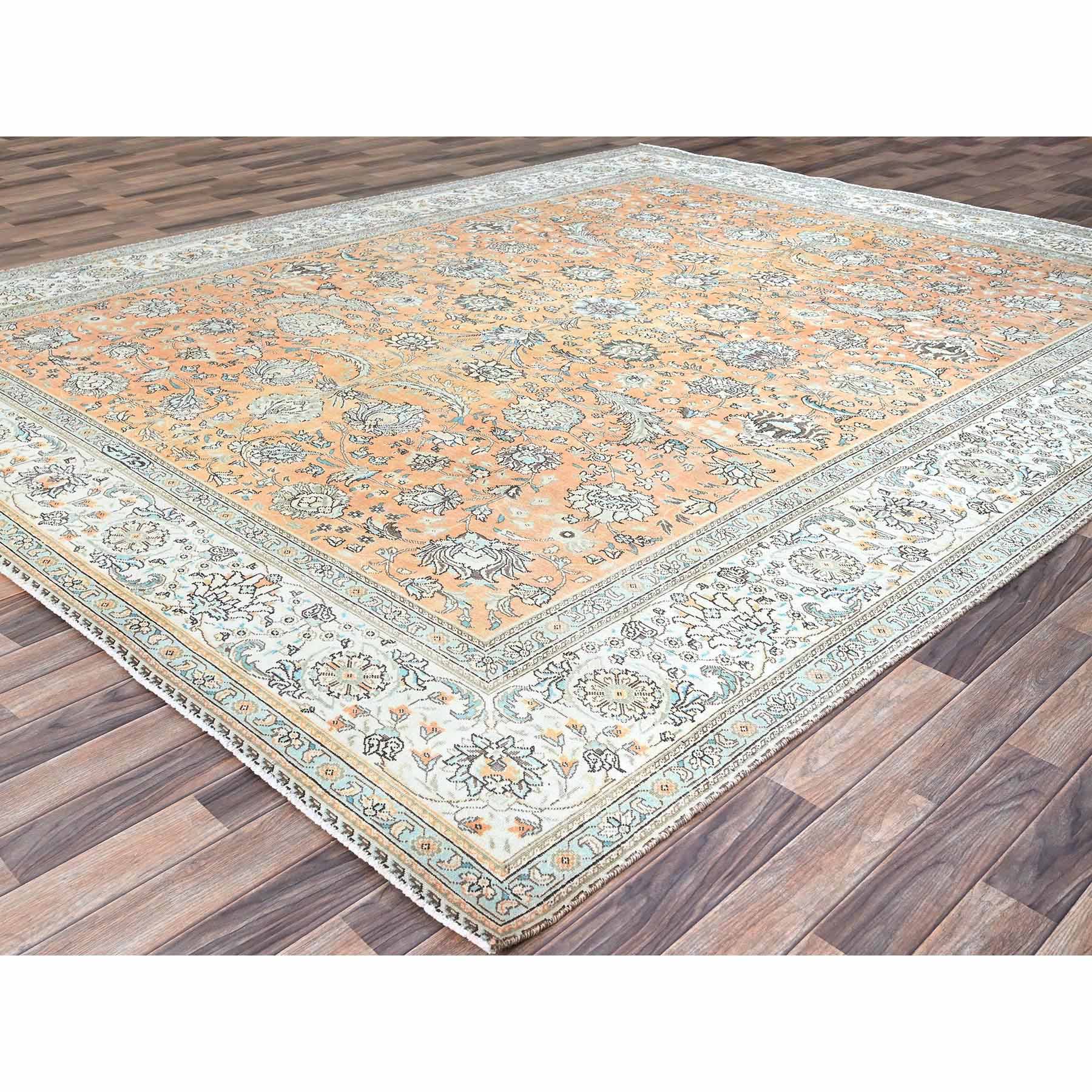 Overdyed-Vintage-Hand-Knotted-Rug-434620