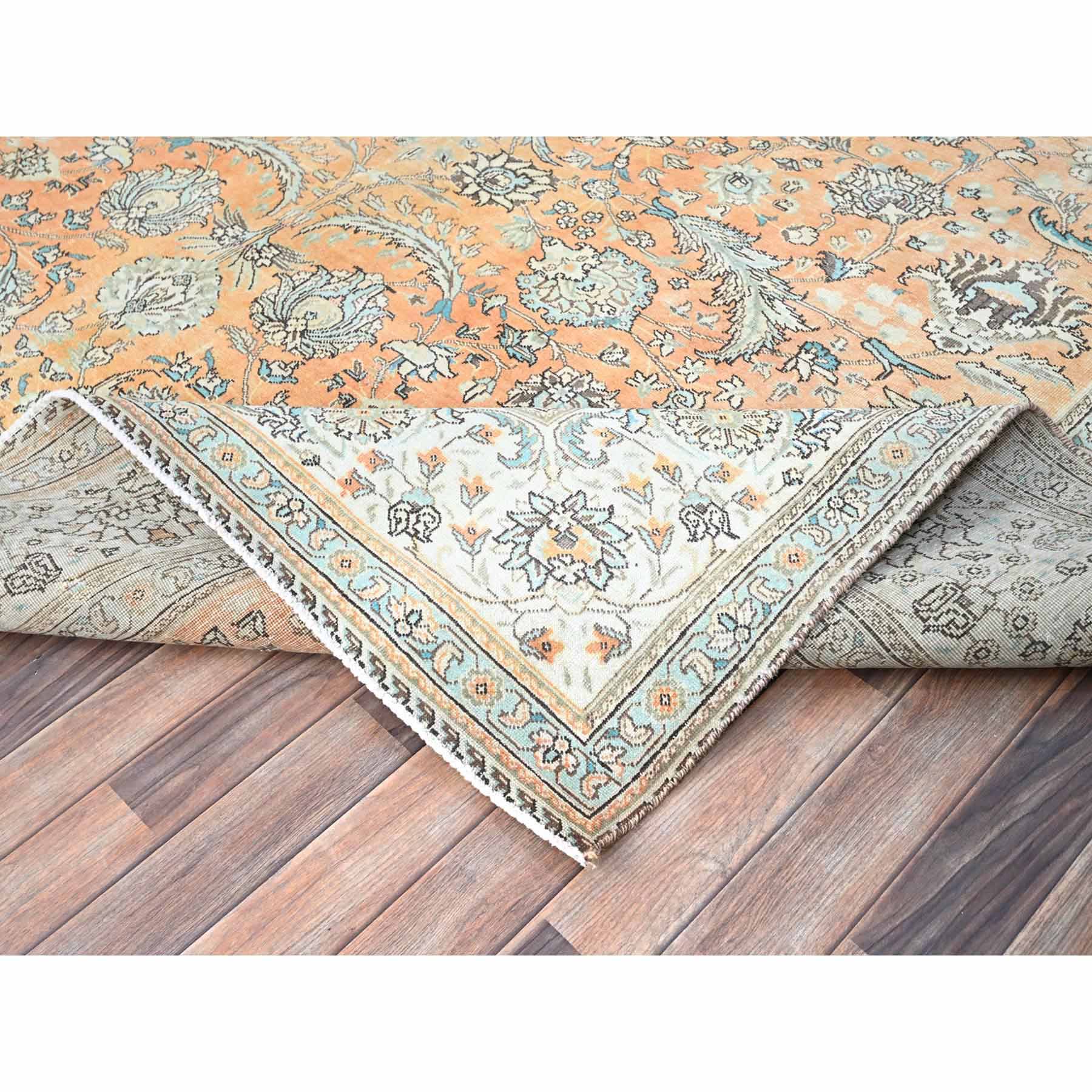 Overdyed-Vintage-Hand-Knotted-Rug-434620