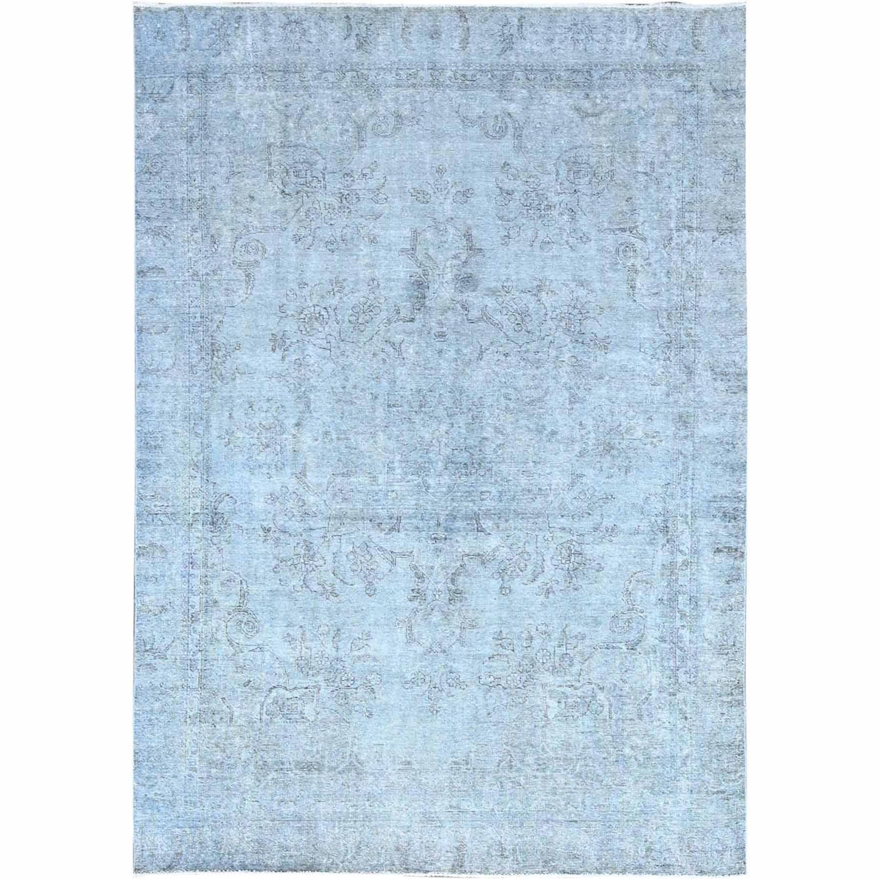 Overdyed-Vintage-Hand-Knotted-Rug-434630