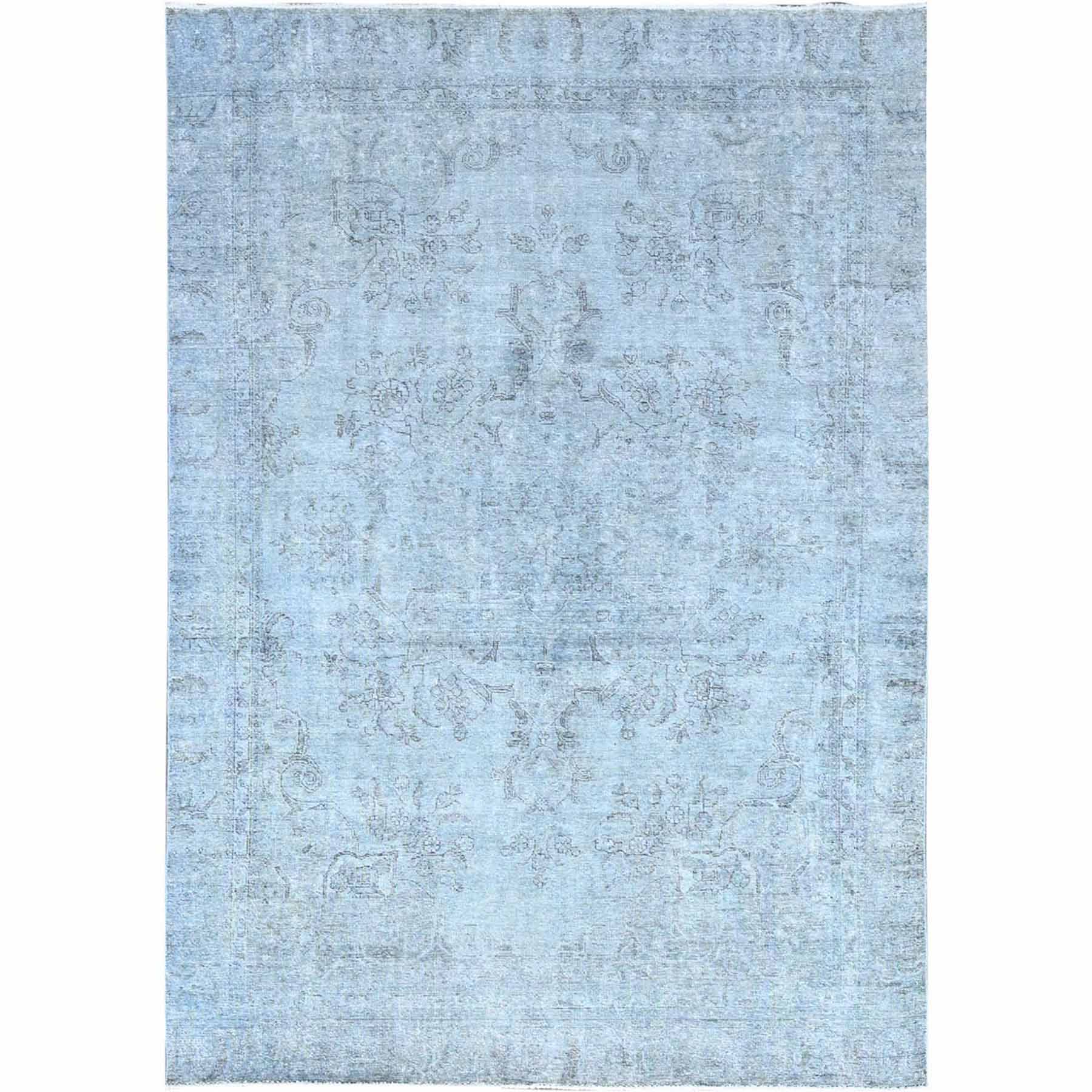 Overdyed-Vintage-Hand-Knotted-Rug-434630