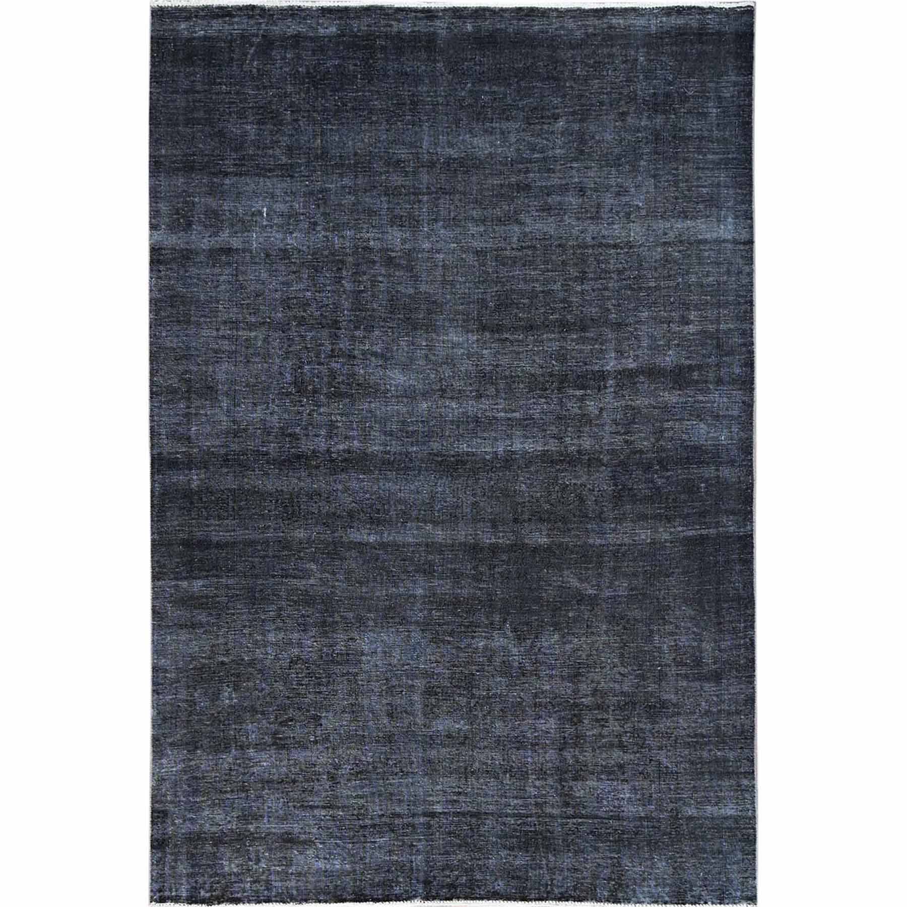 Overdyed-Vintage-Hand-Knotted-Rug-434635