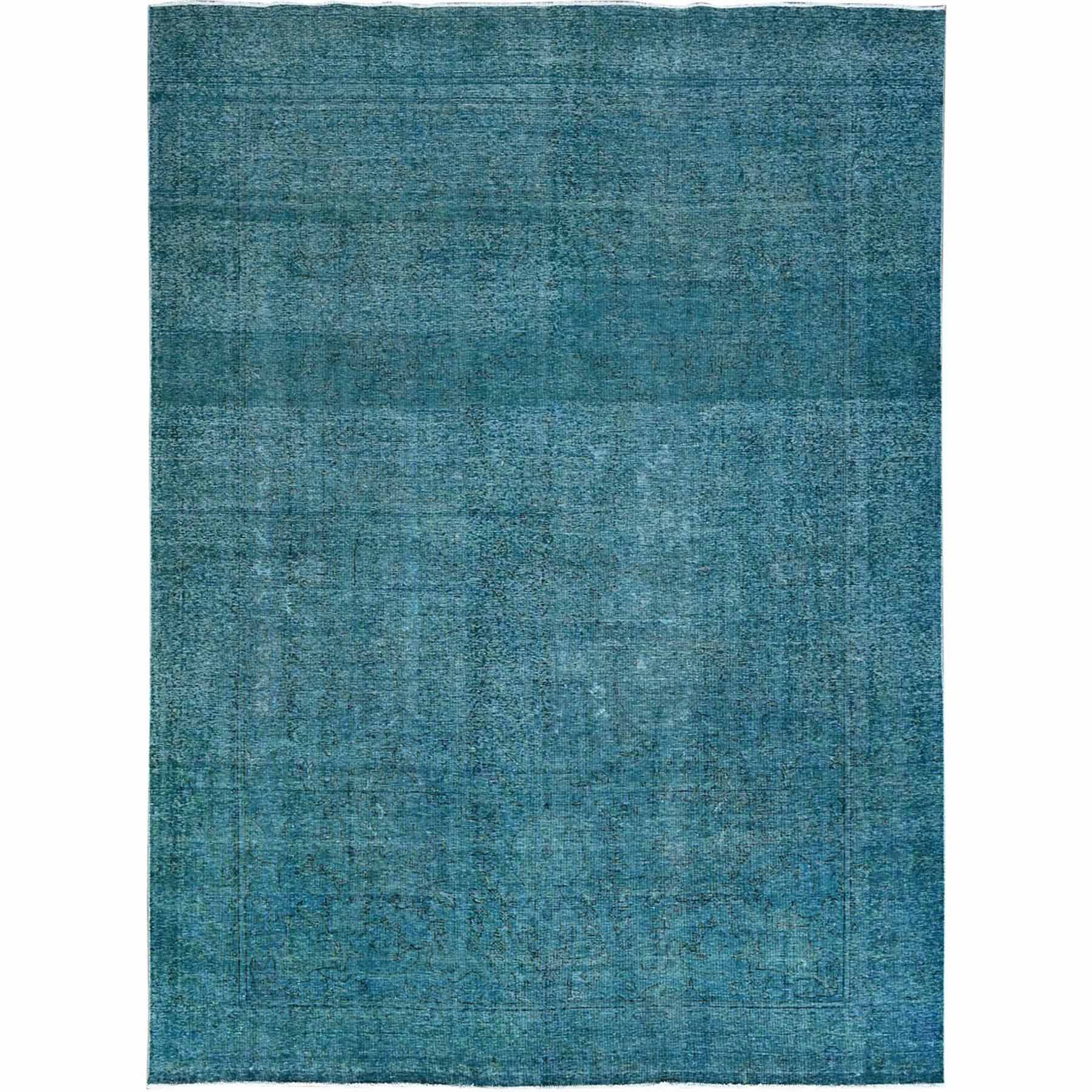 Overdyed-Vintage-Hand-Knotted-Rug-434640