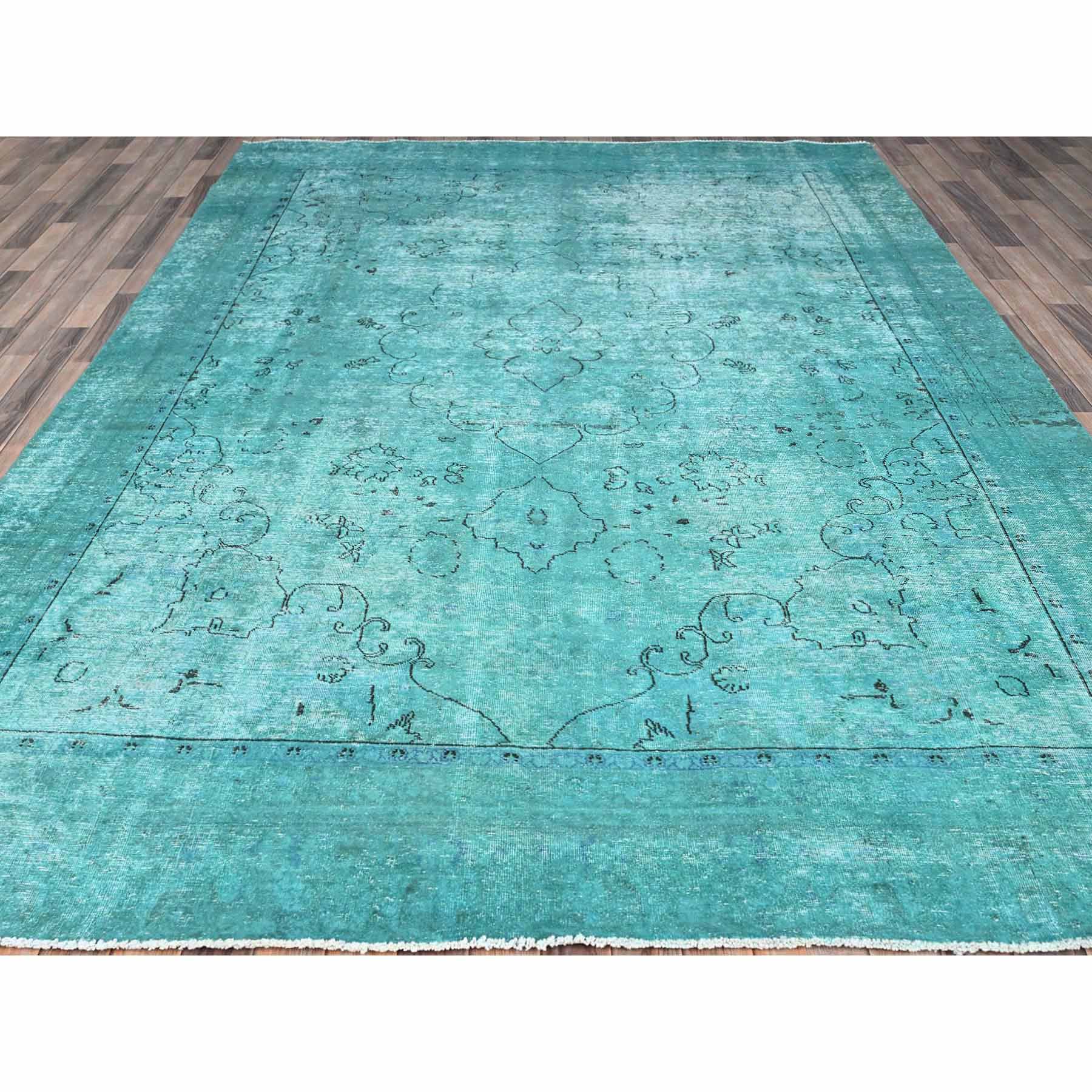 Overdyed-Vintage-Hand-Knotted-Rug-434660