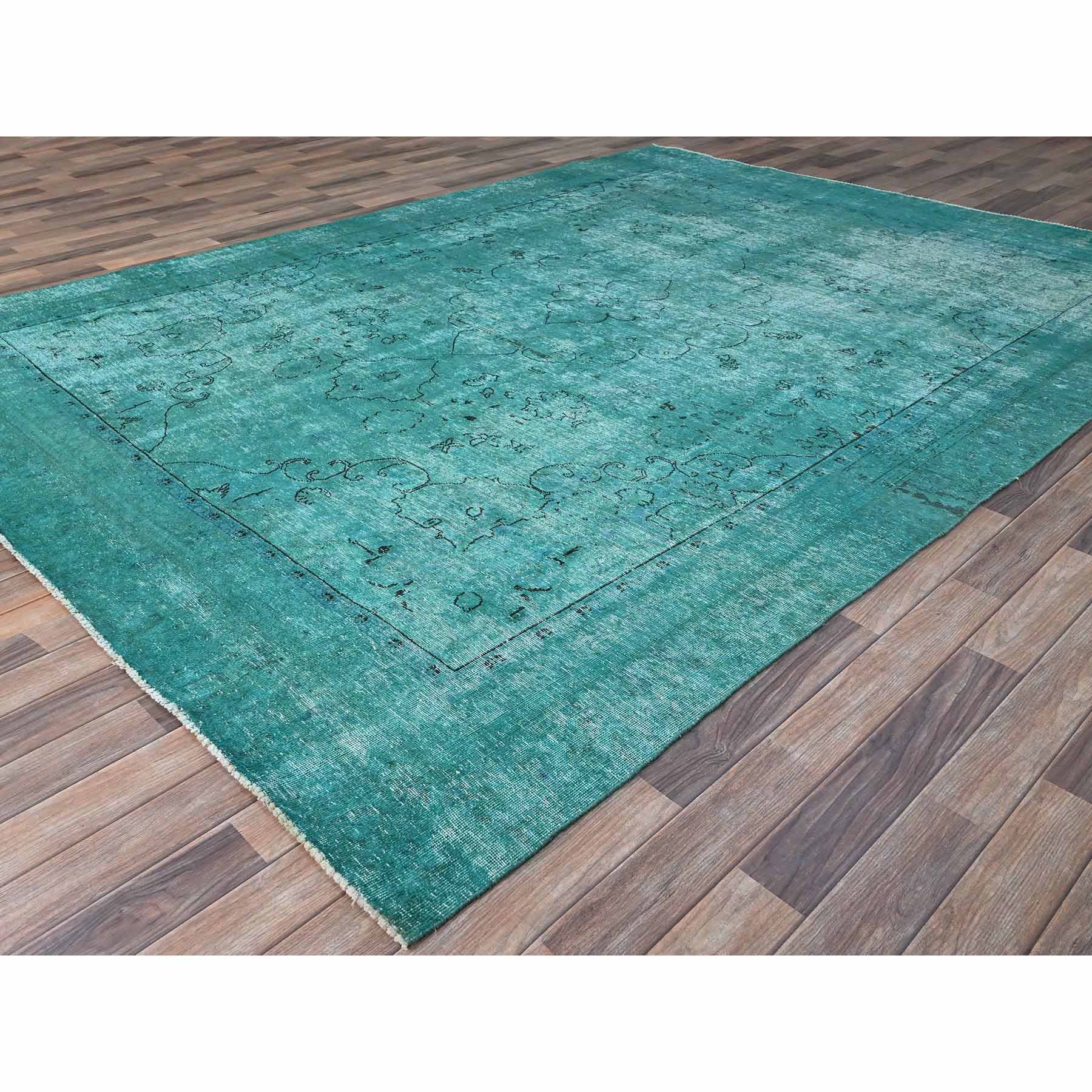 Overdyed-Vintage-Hand-Knotted-Rug-434660