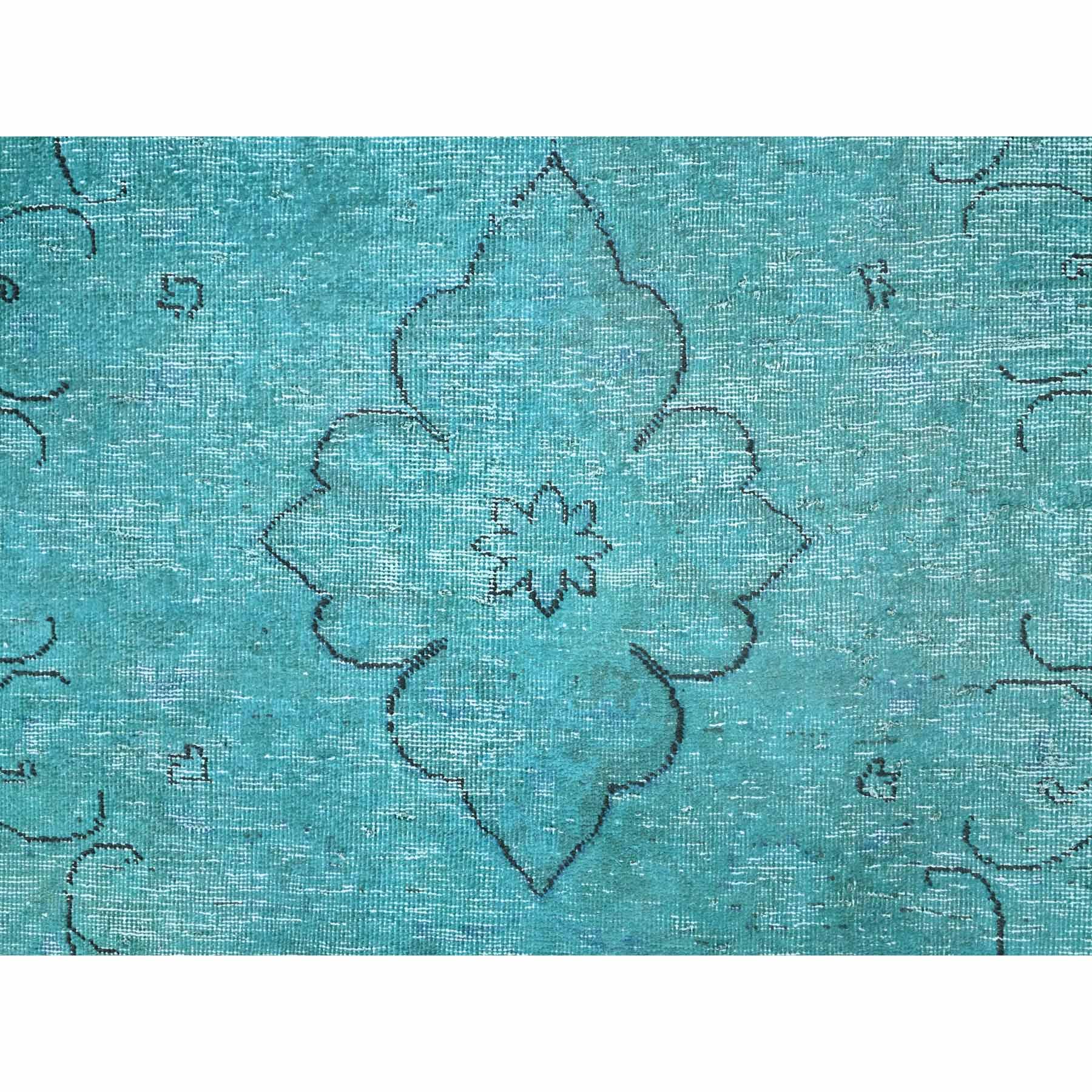 Overdyed-Vintage-Hand-Knotted-Rug-434660