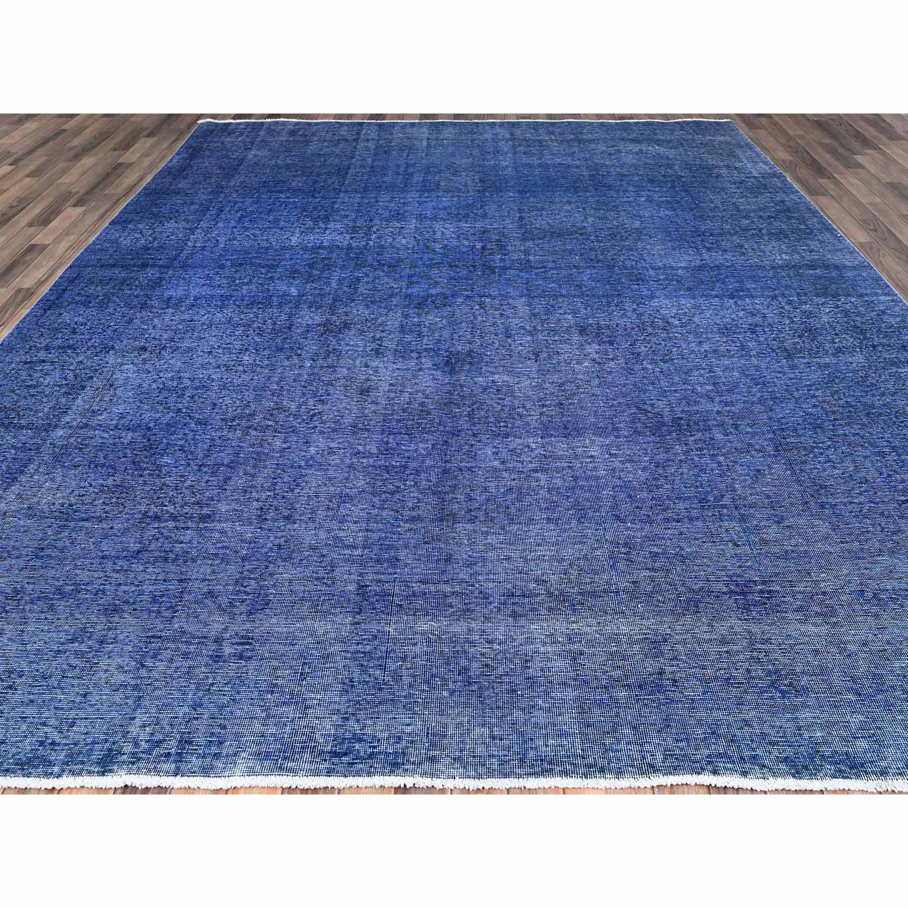 Overdyed-Vintage-Hand-Knotted-Rug-434665