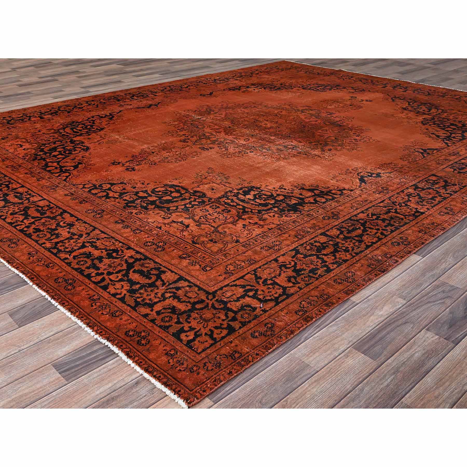 Overdyed-Vintage-Hand-Knotted-Rug-434670