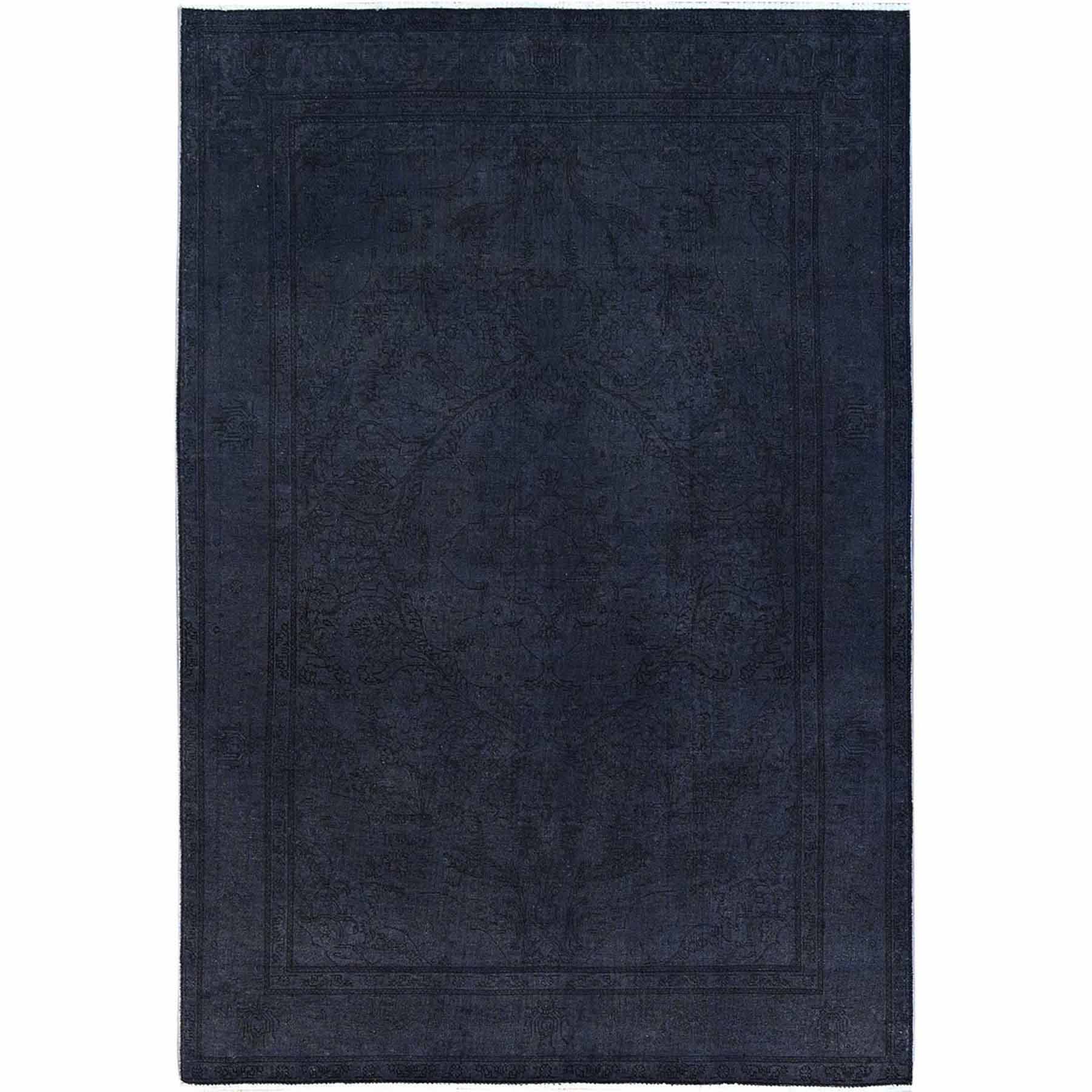 Overdyed-Vintage-Hand-Knotted-Rug-434680