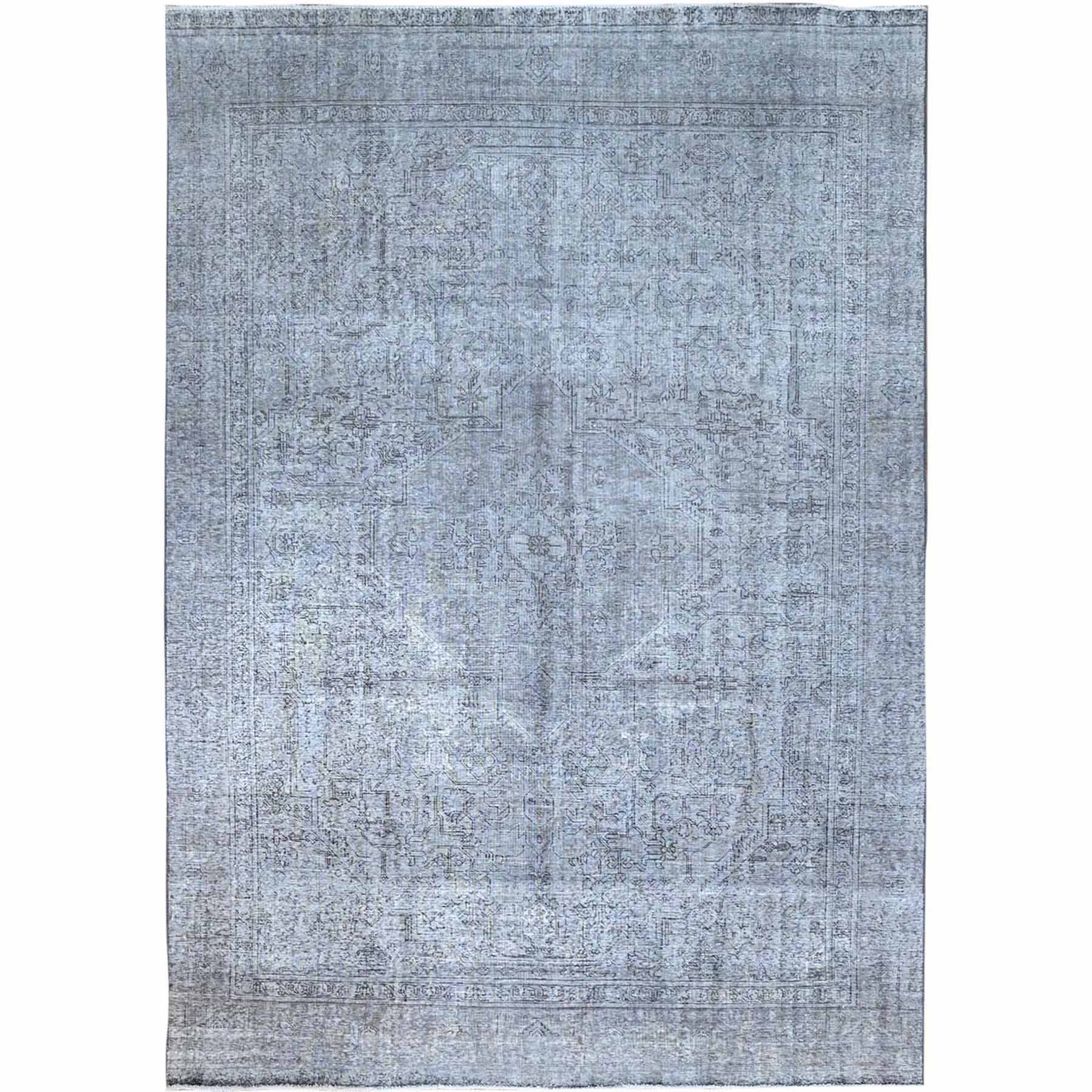 Overdyed-Vintage-Hand-Knotted-Rug-434700