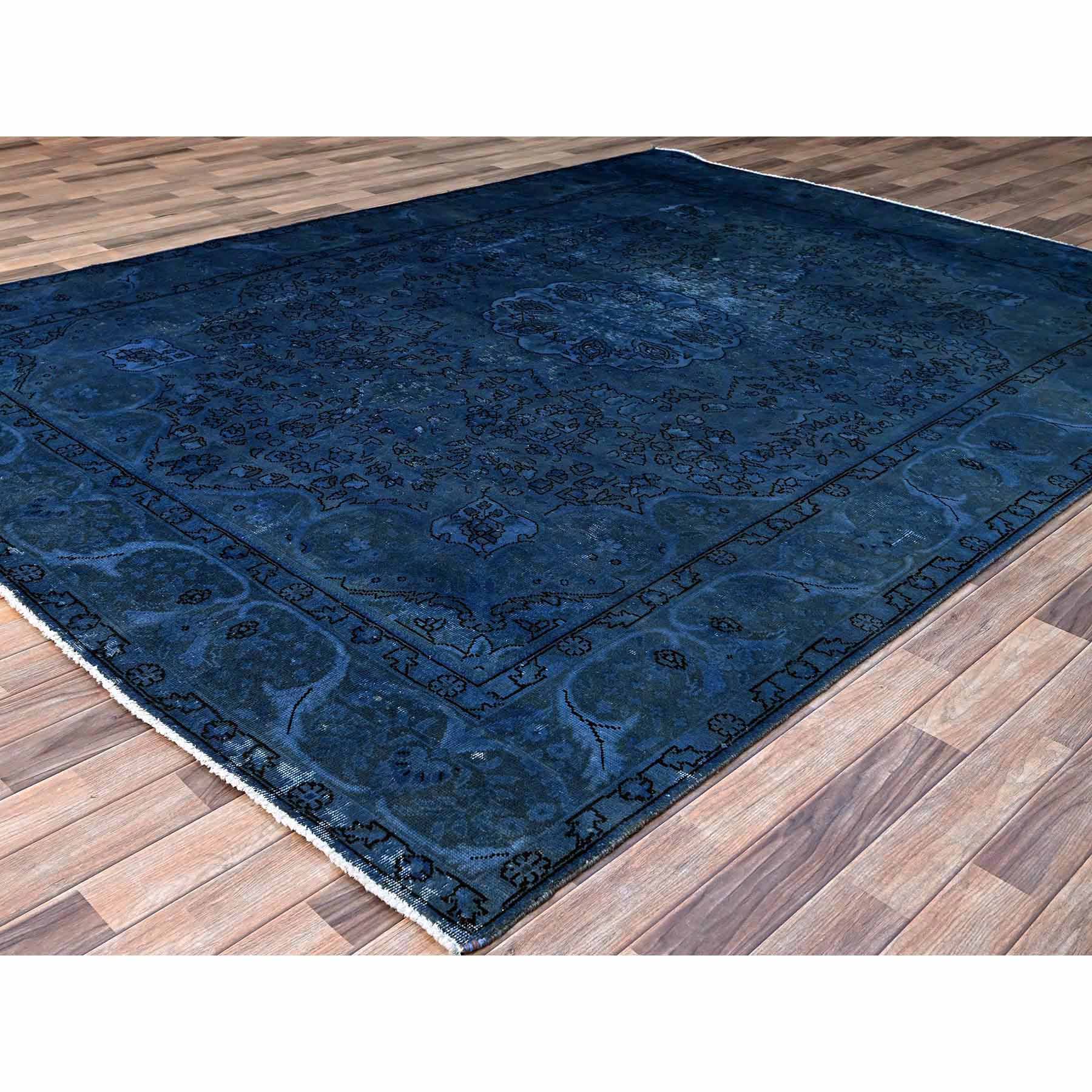 Overdyed-Vintage-Hand-Knotted-Rug-434705