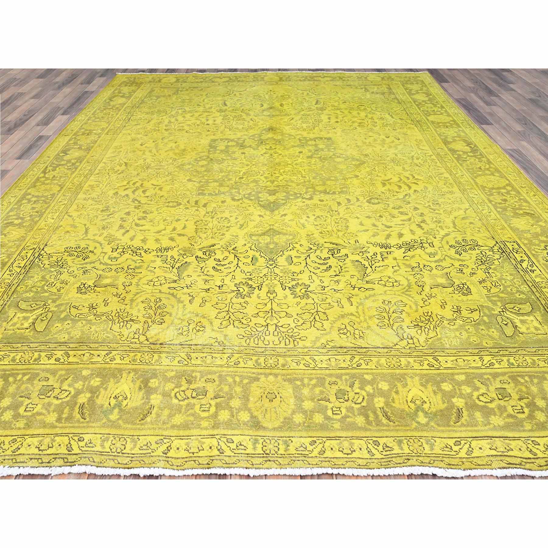 Overdyed-Vintage-Hand-Knotted-Rug-434710