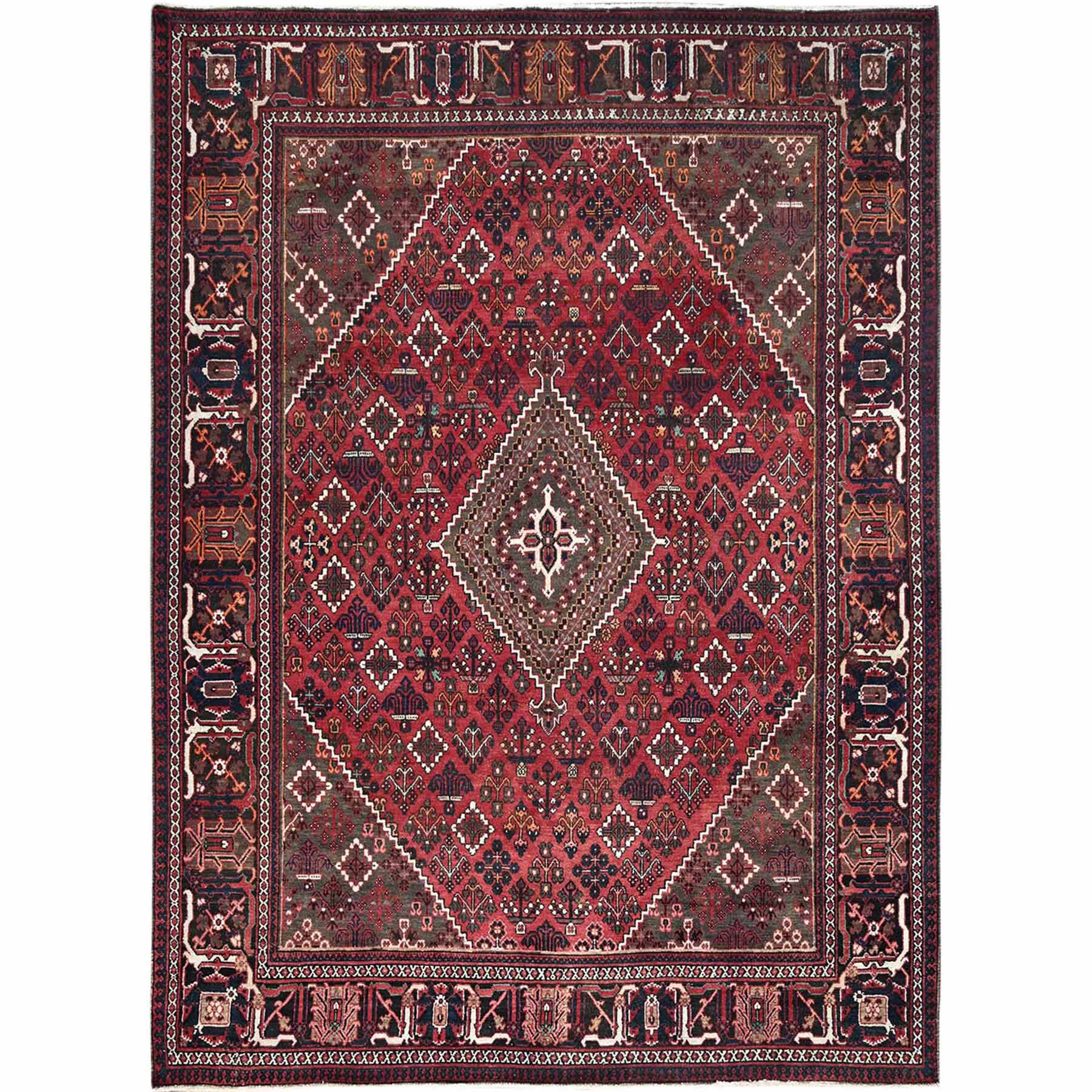 Overdyed-Vintage-Hand-Knotted-Rug-433070