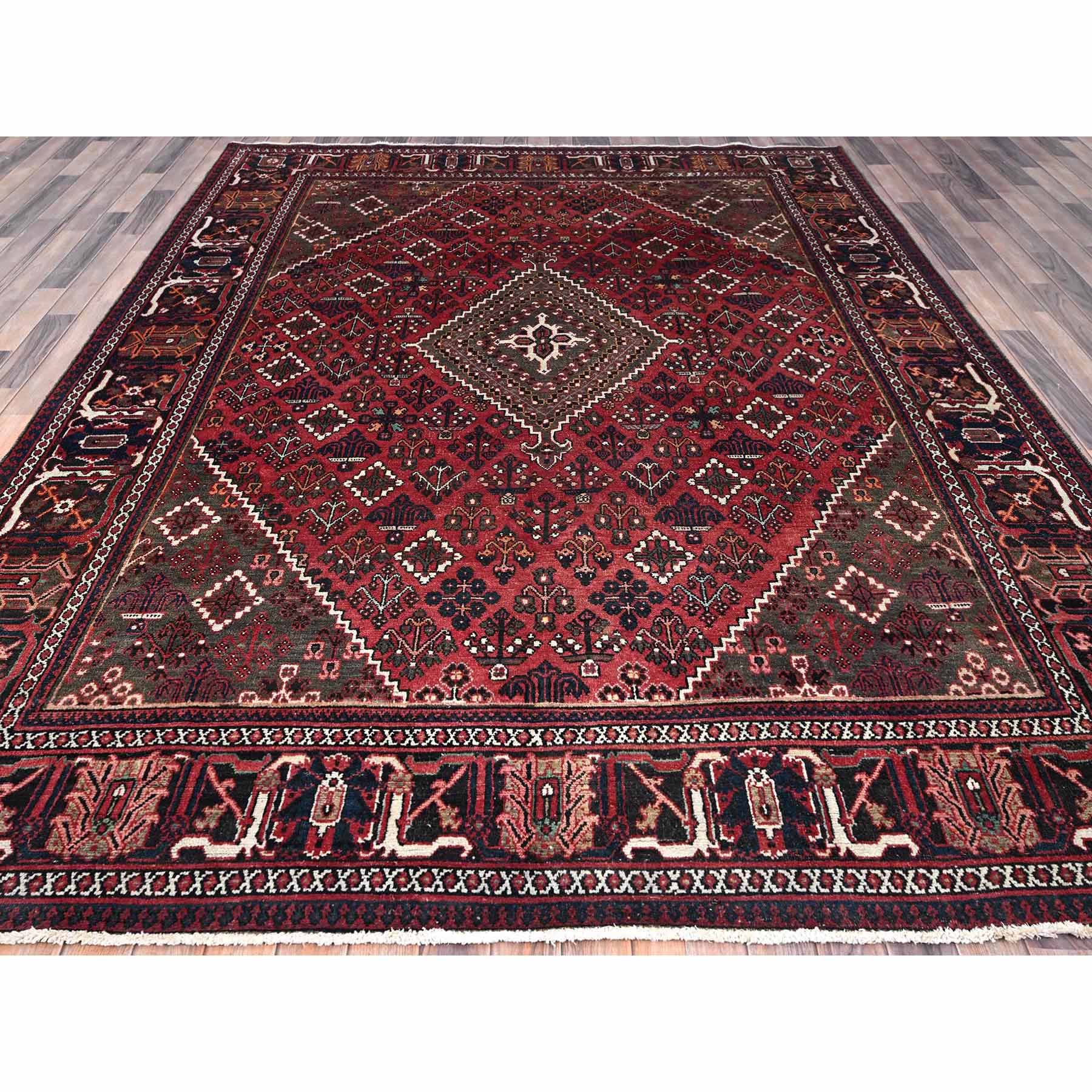 Overdyed-Vintage-Hand-Knotted-Rug-433070