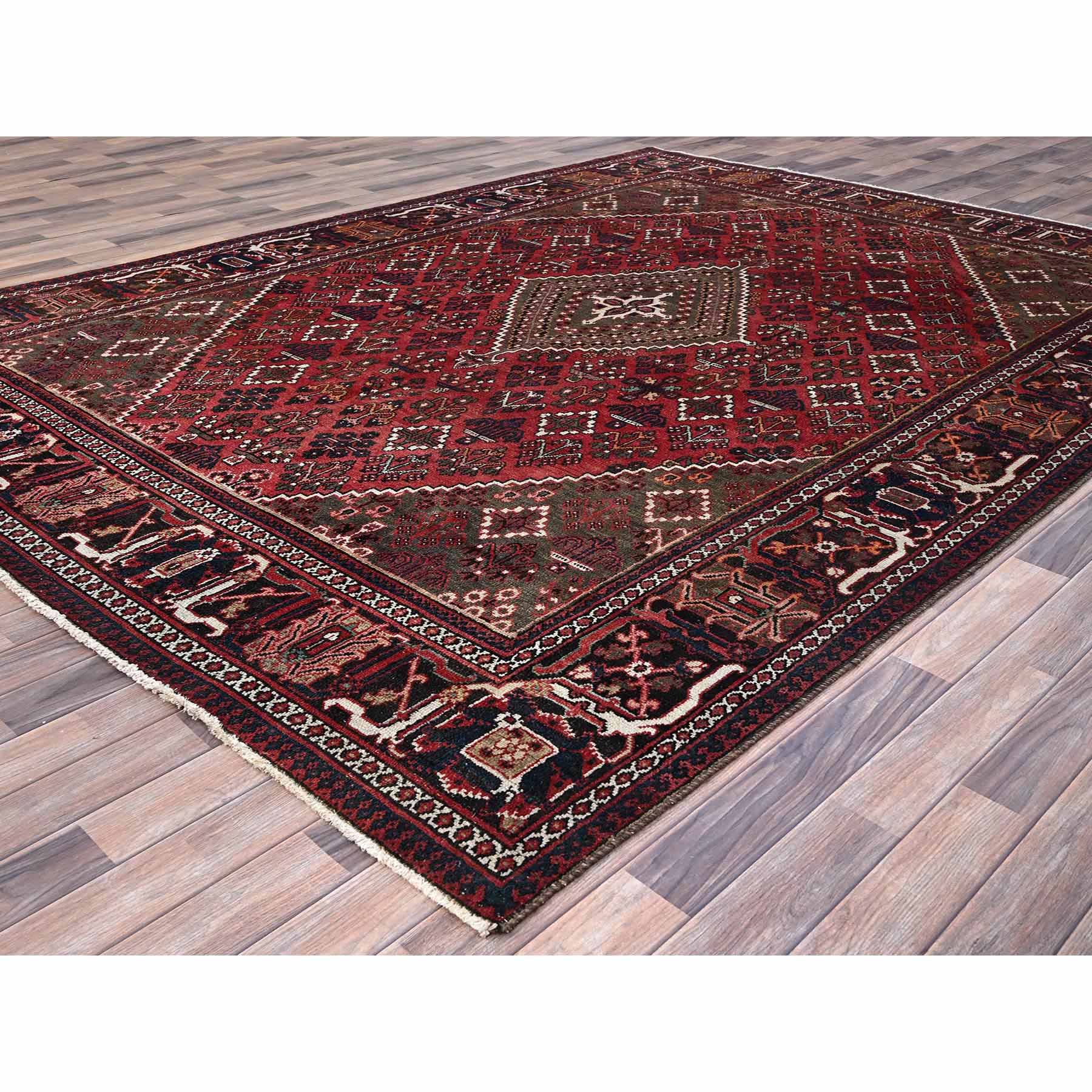 Overdyed-Vintage-Hand-Knotted-Rug-433070