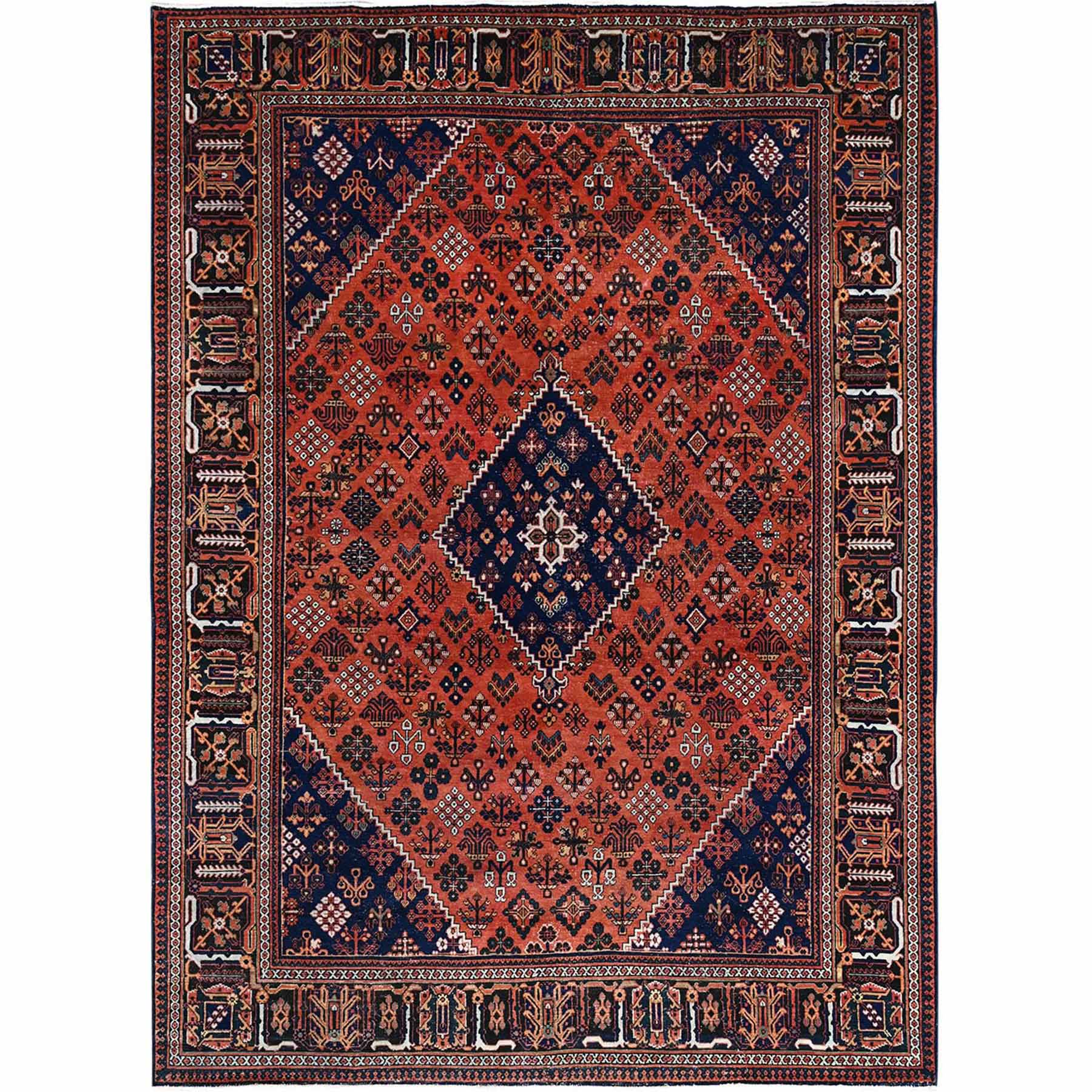 Overdyed-Vintage-Hand-Knotted-Rug-433075