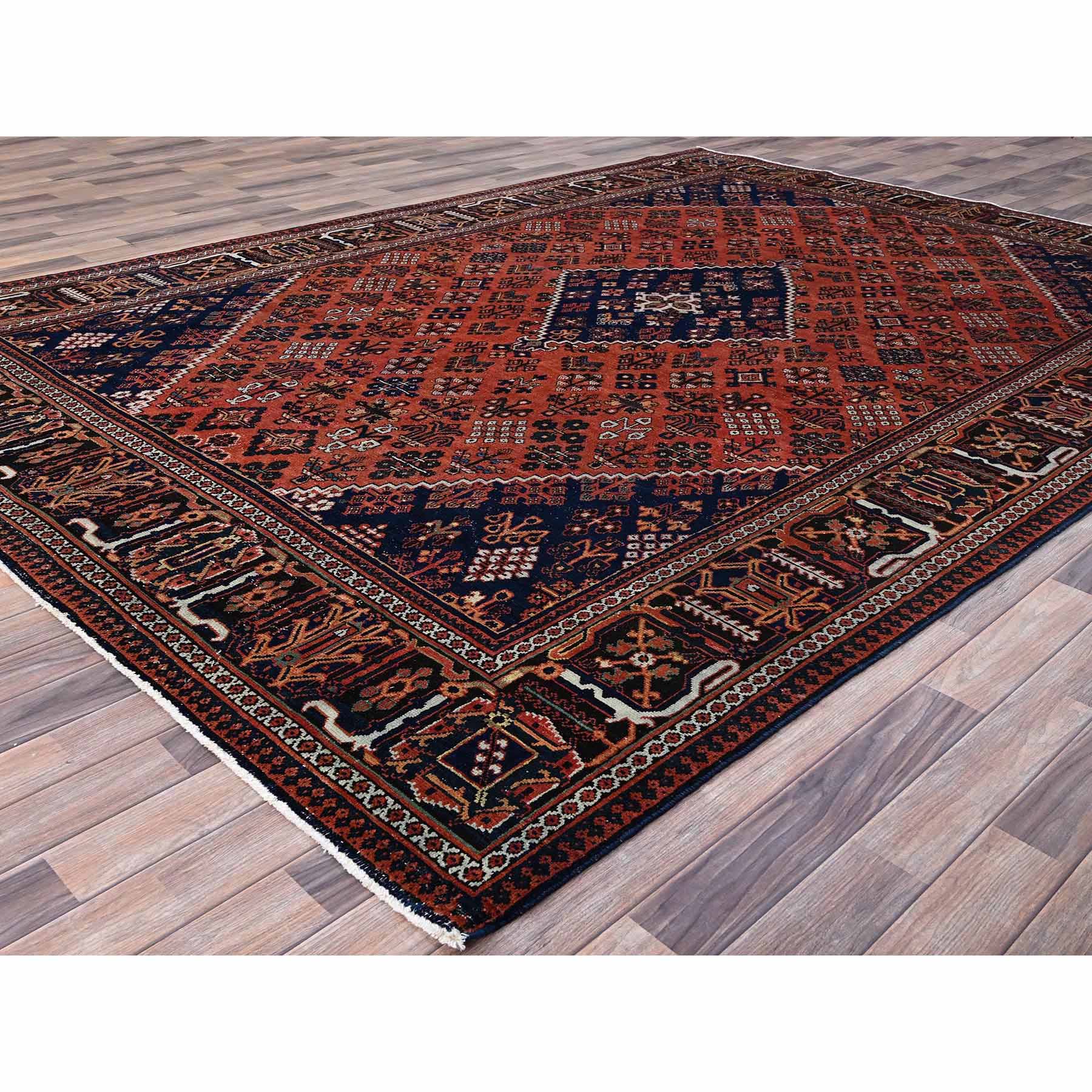 Overdyed-Vintage-Hand-Knotted-Rug-433075