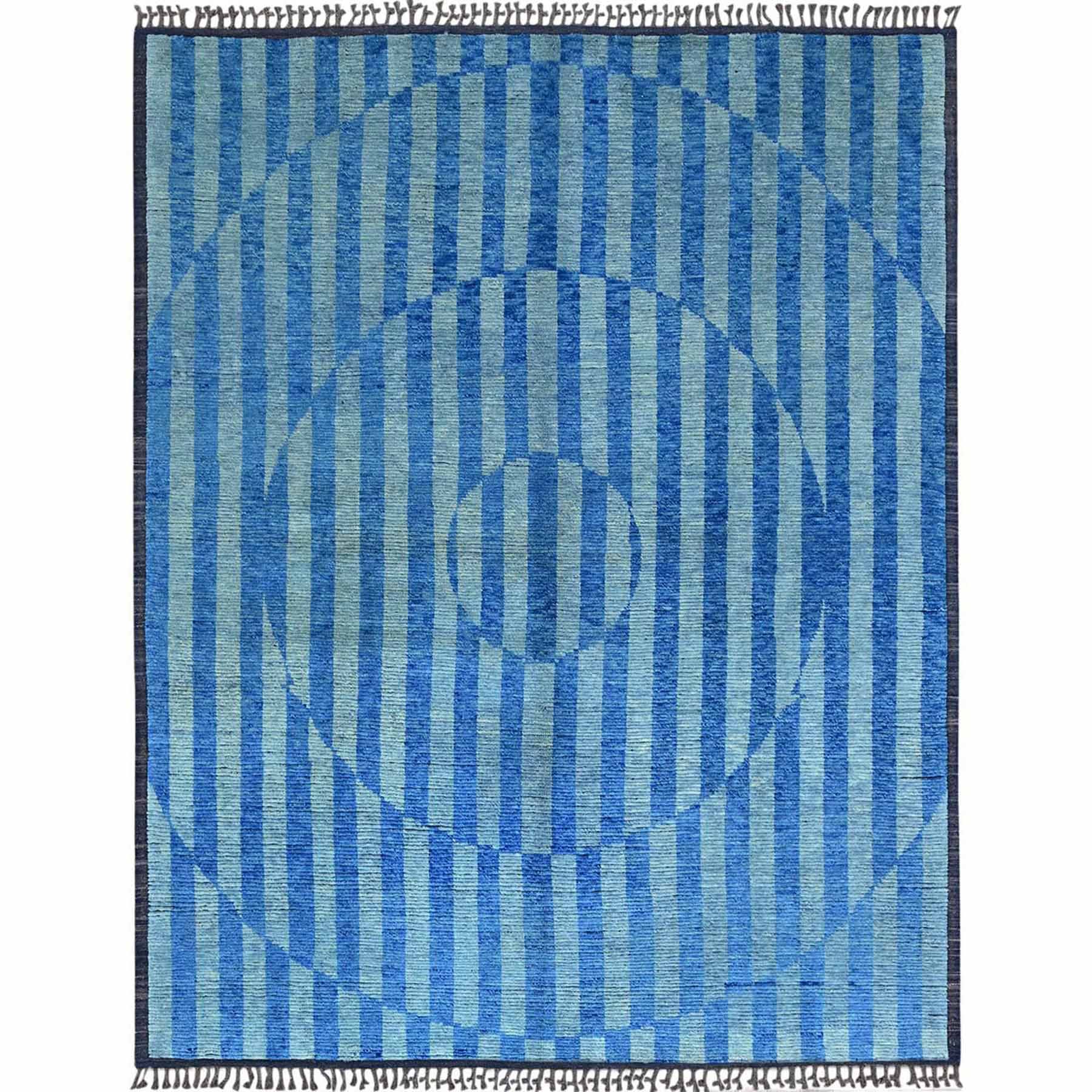 Tribal-Geometric-Hand-Knotted-Rug-432505