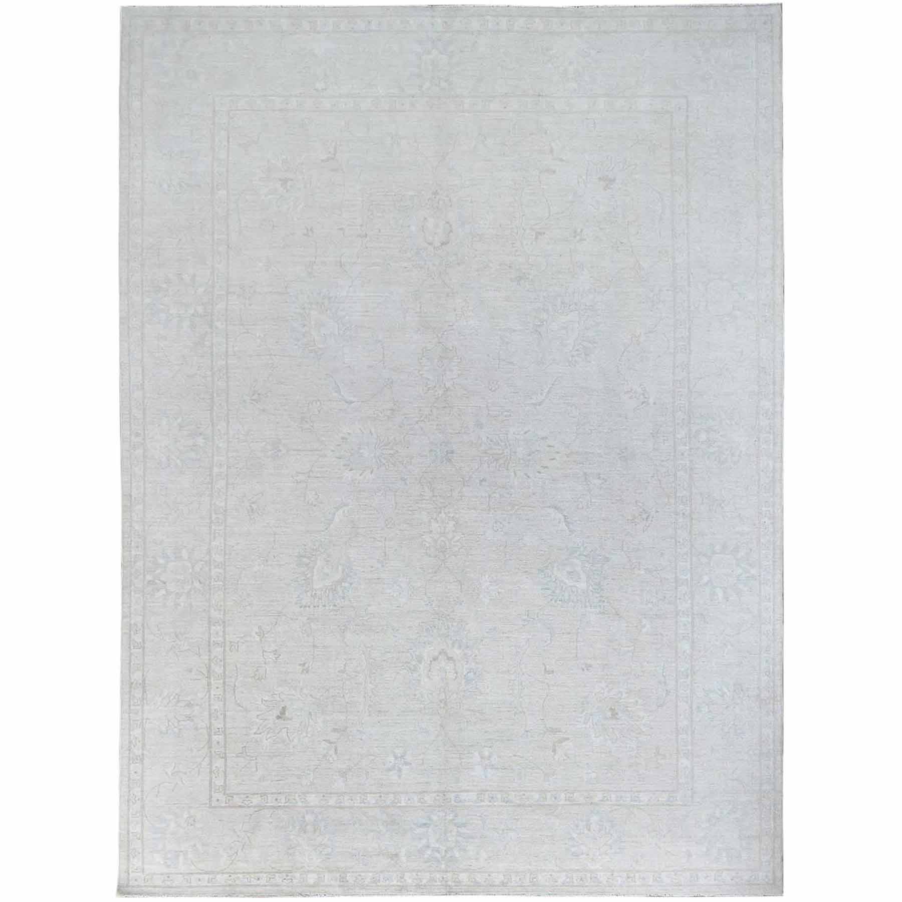 White-Wash-Vintage-Silver-Wash-Hand-Knotted-Rug-433530