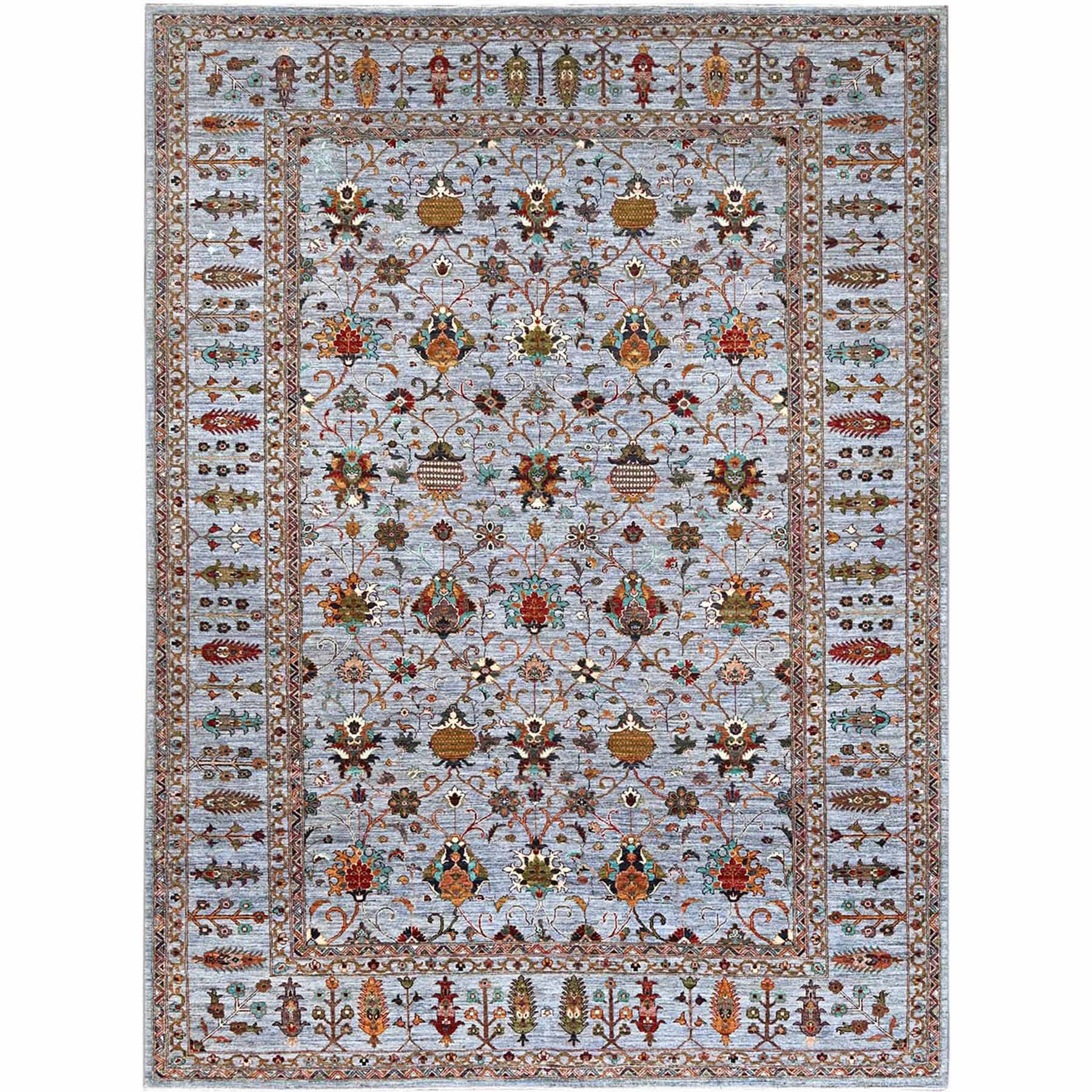 Tribal-Geometric-Hand-Knotted-Rug-433575