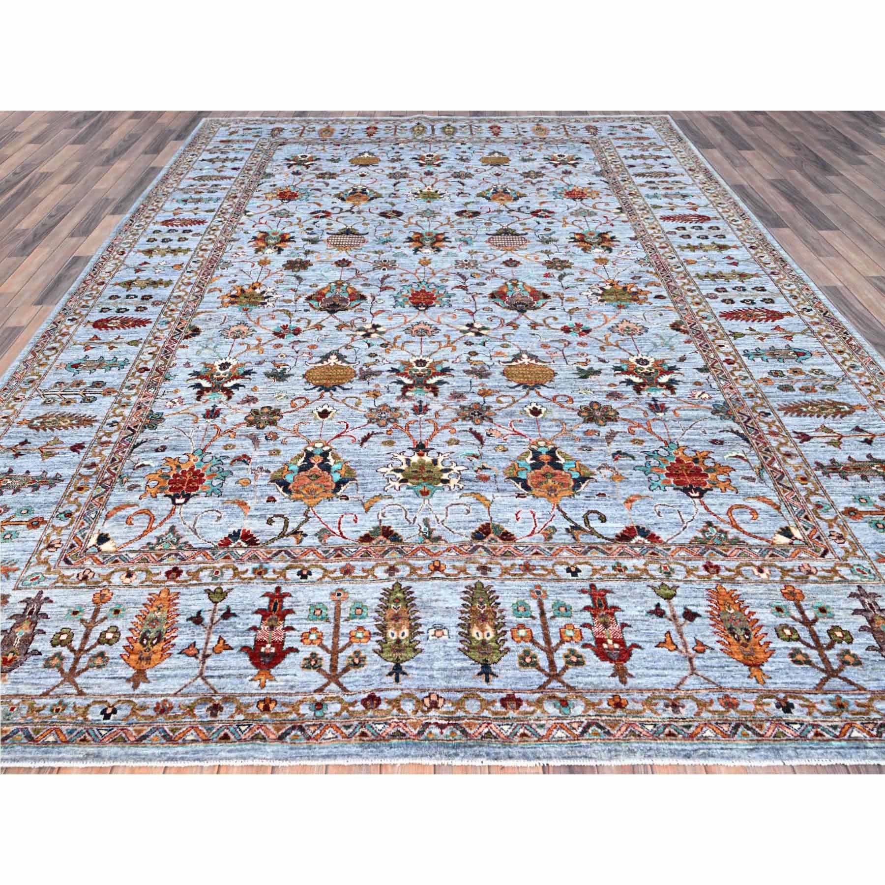Tribal-Geometric-Hand-Knotted-Rug-433575