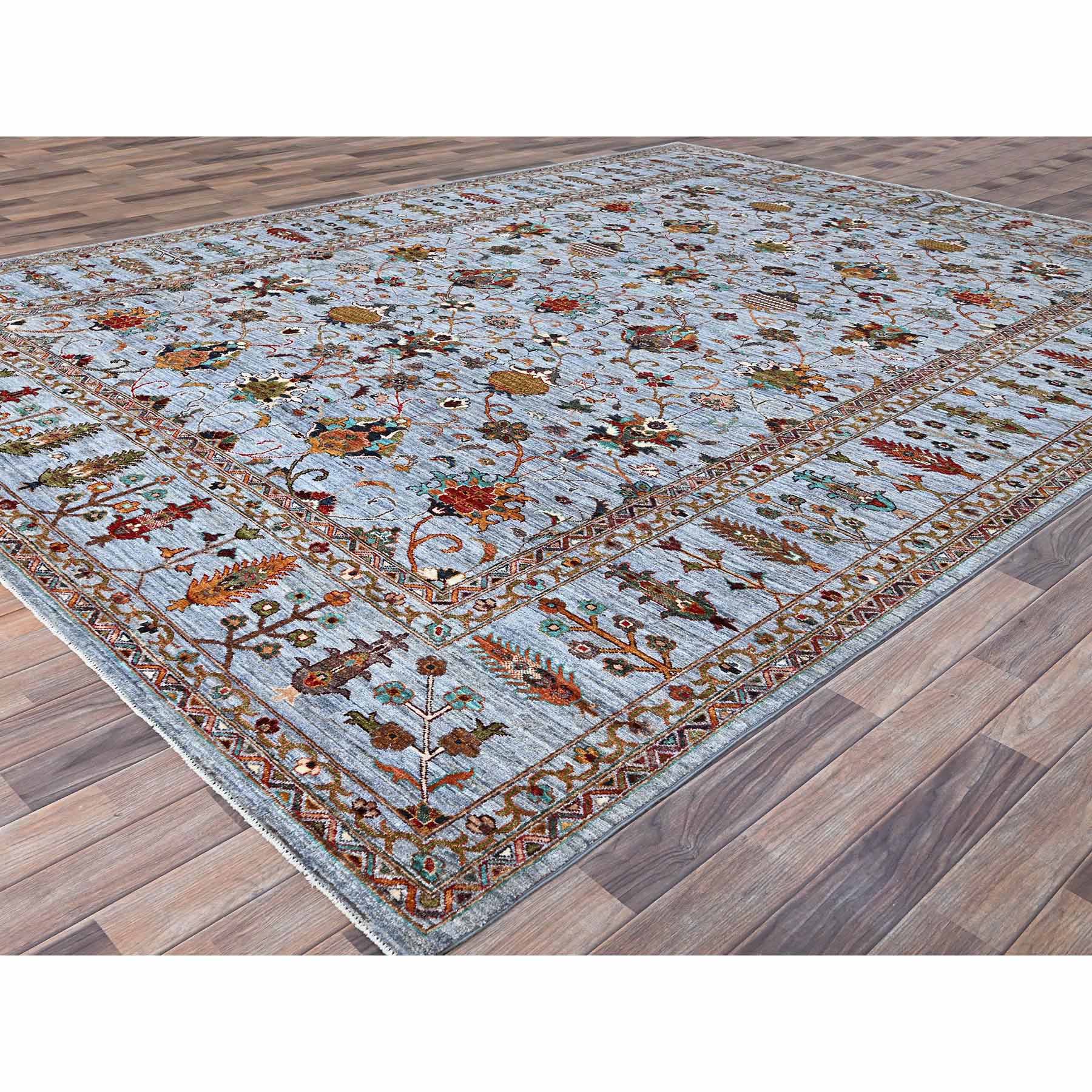 Tribal-Geometric-Hand-Knotted-Rug-433575