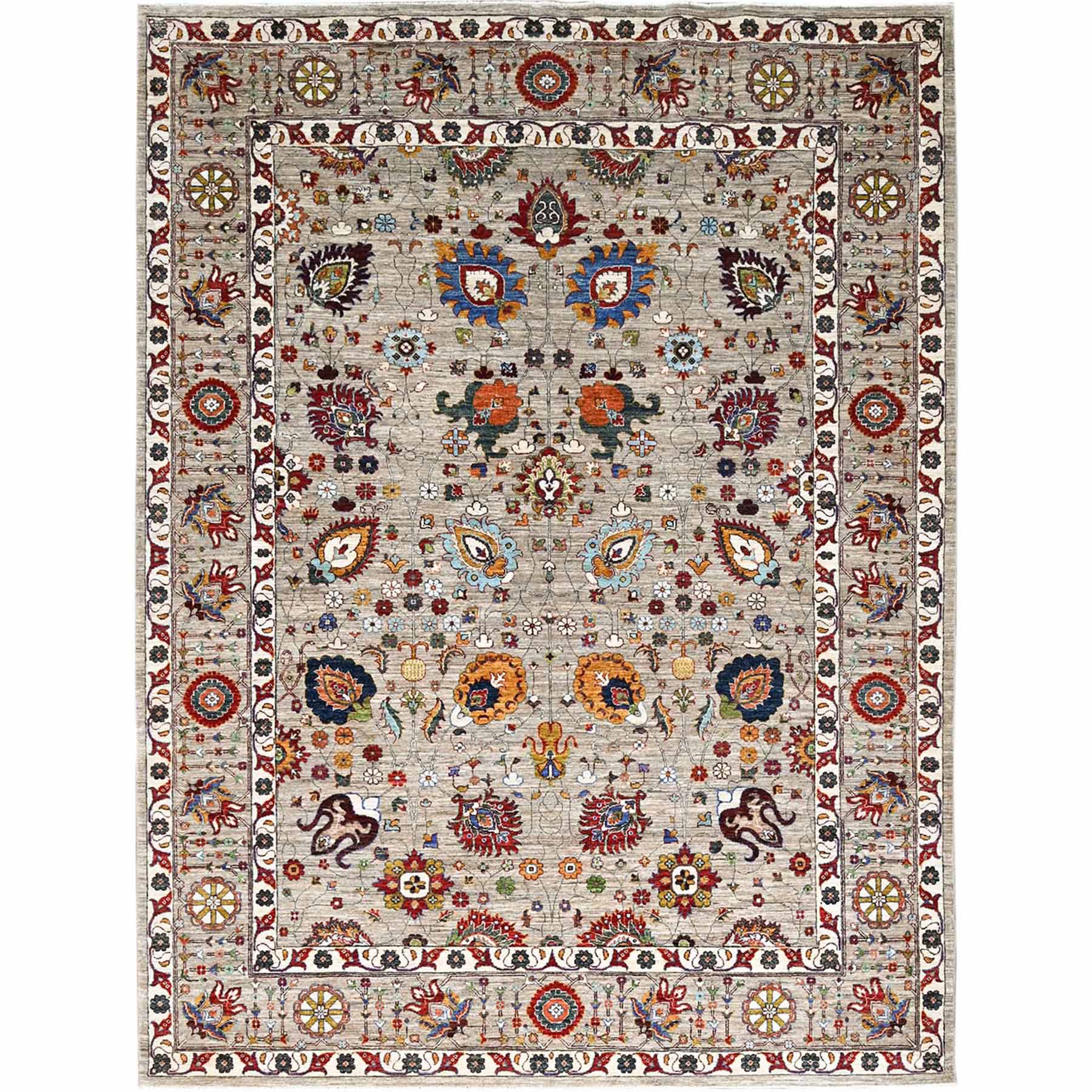 Tribal-Geometric-Hand-Knotted-Rug-433580