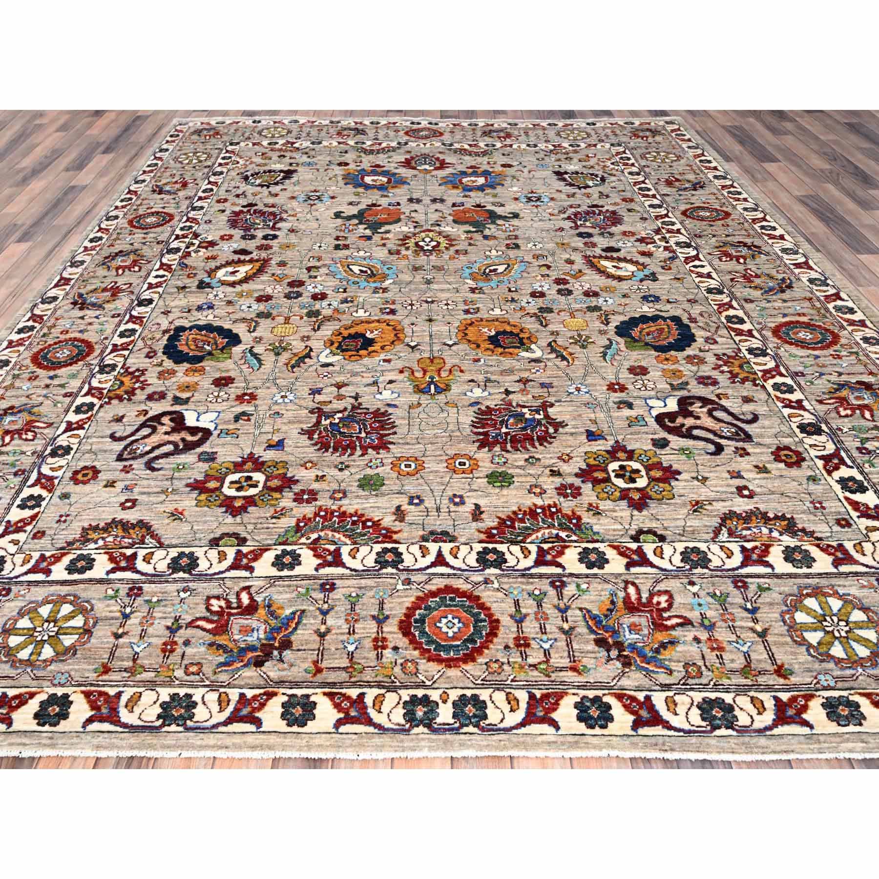 Tribal-Geometric-Hand-Knotted-Rug-433580