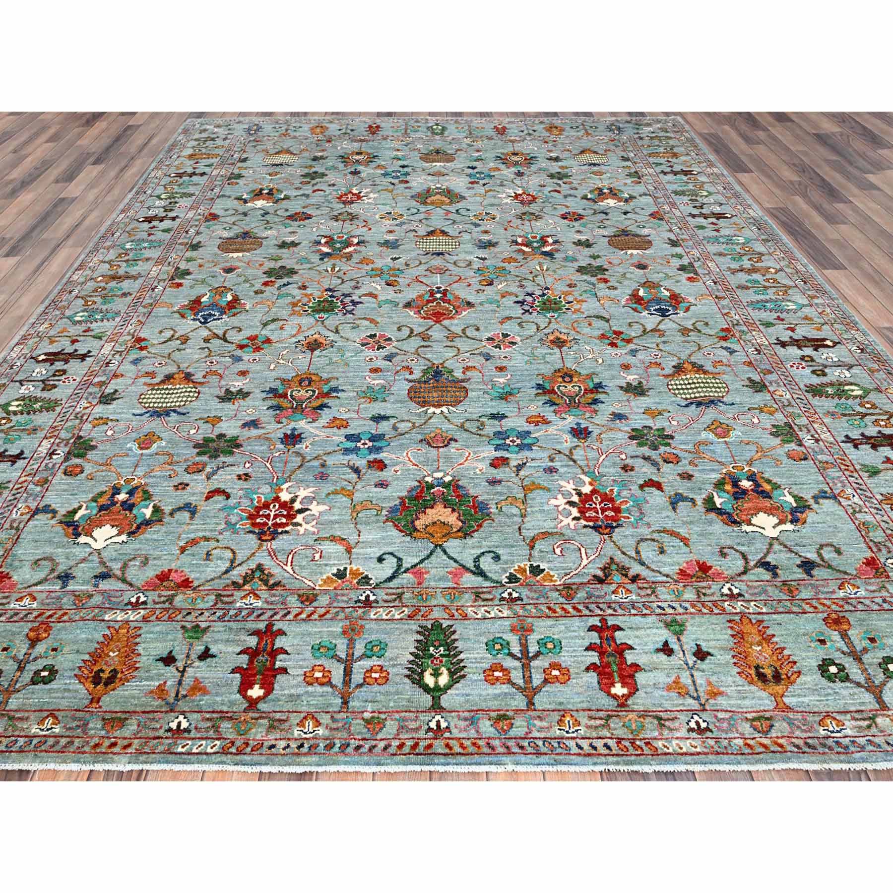 Tribal-Geometric-Hand-Knotted-Rug-433585