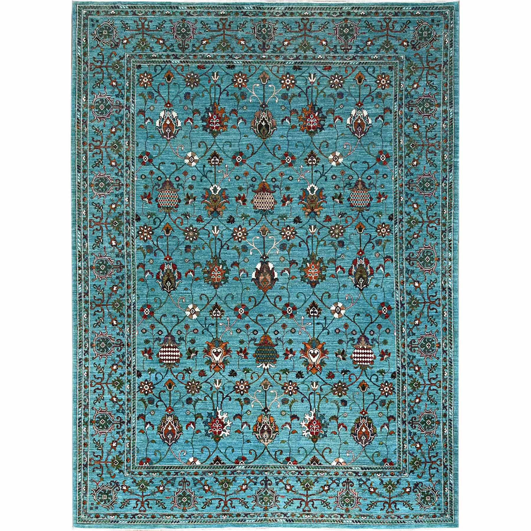 Tribal-Geometric-Hand-Knotted-Rug-433590