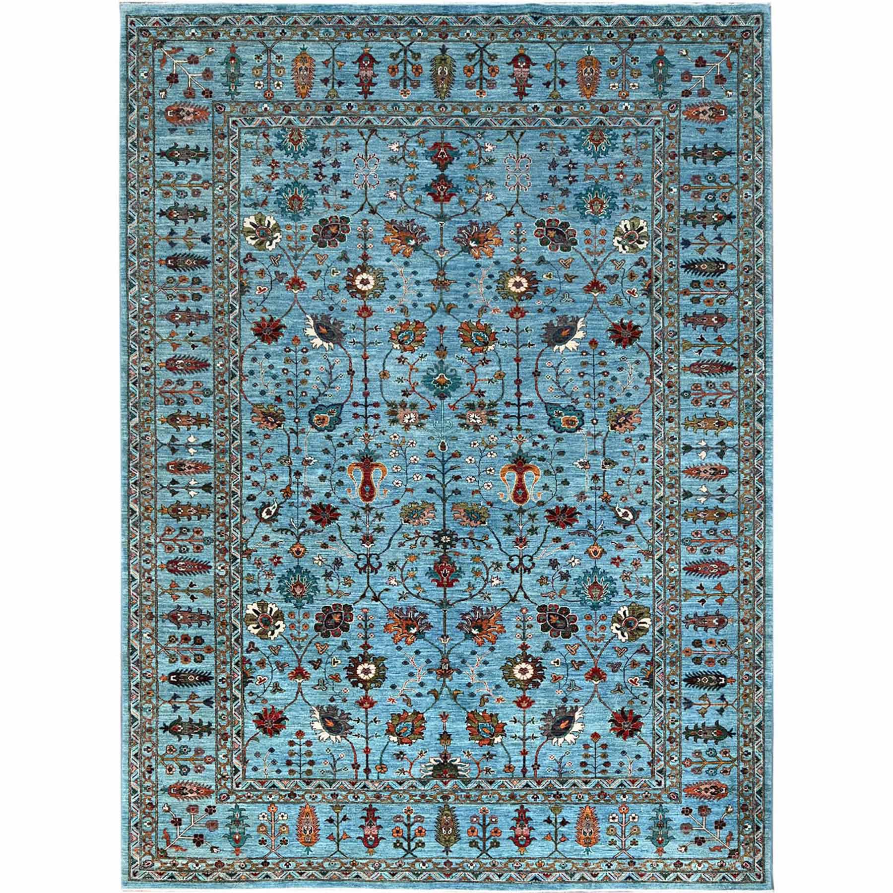 Tribal-Geometric-Hand-Knotted-Rug-433595