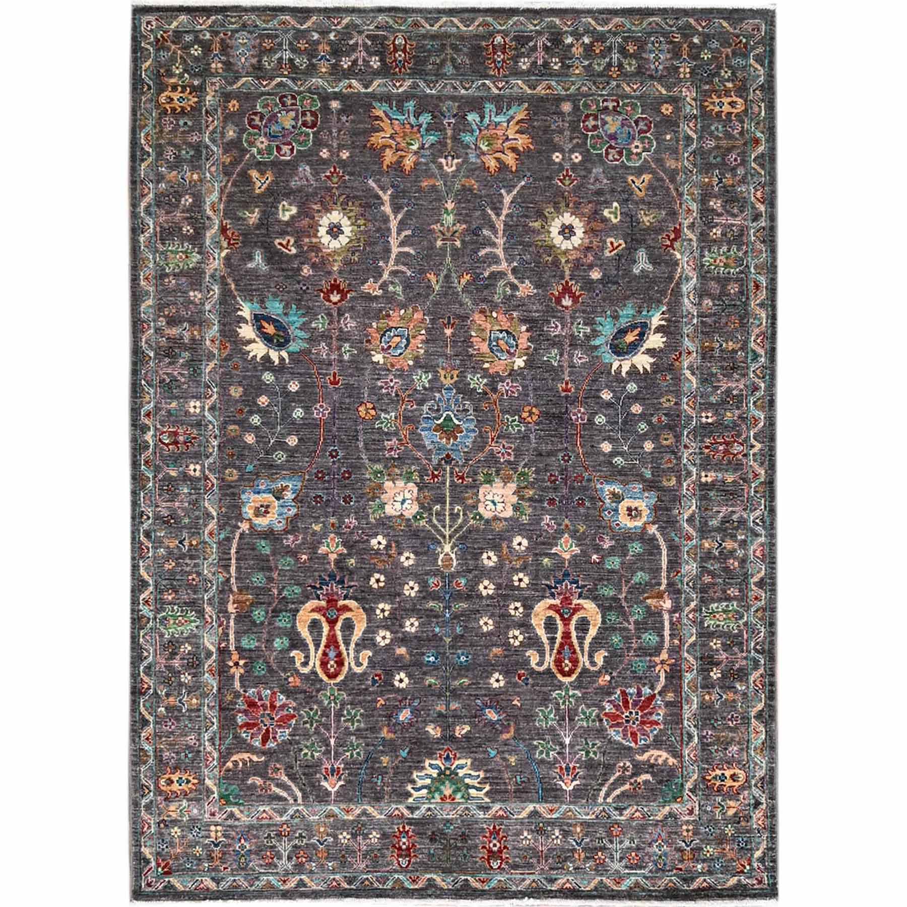 Tribal-Geometric-Hand-Knotted-Rug-433630