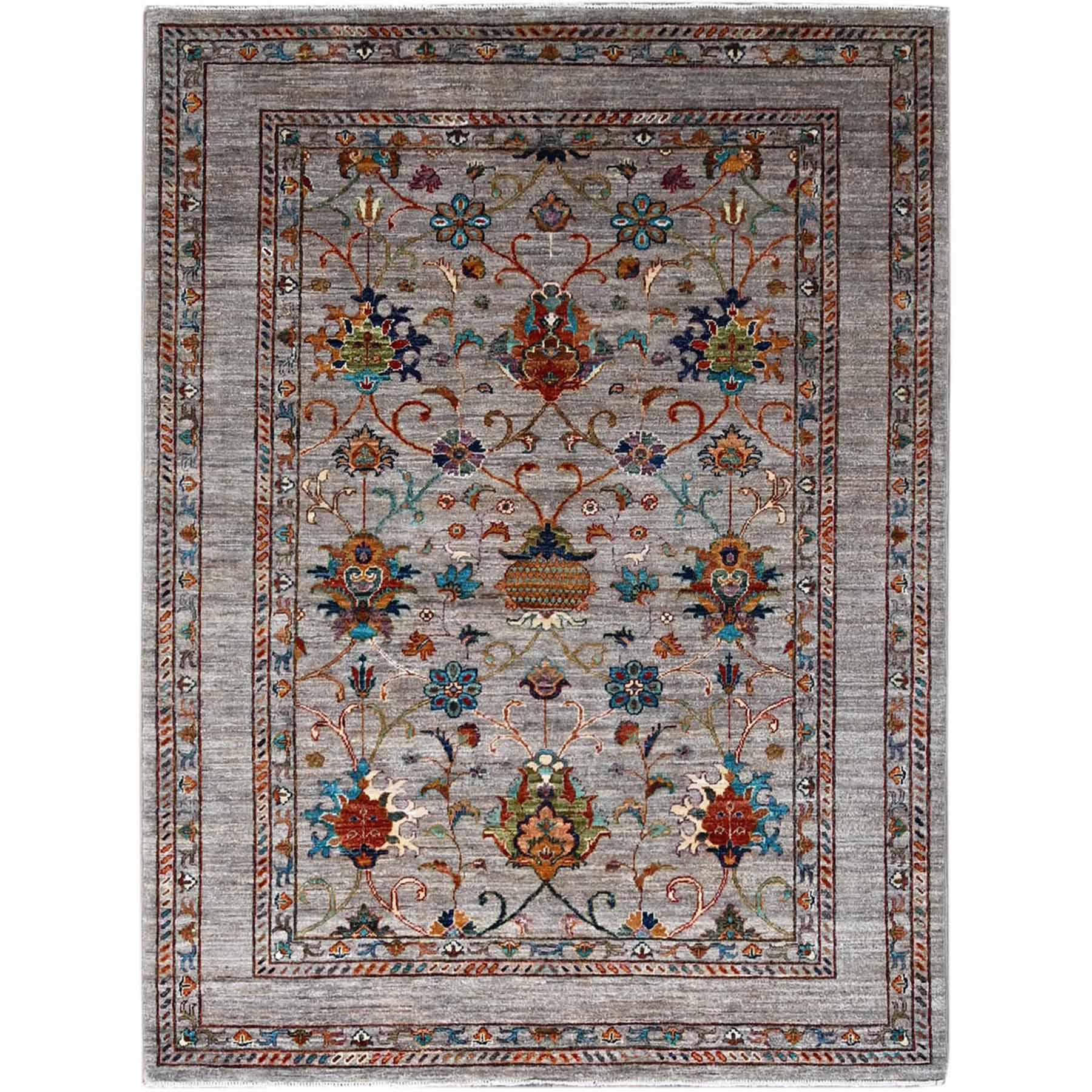 Tribal-Geometric-Hand-Knotted-Rug-433635