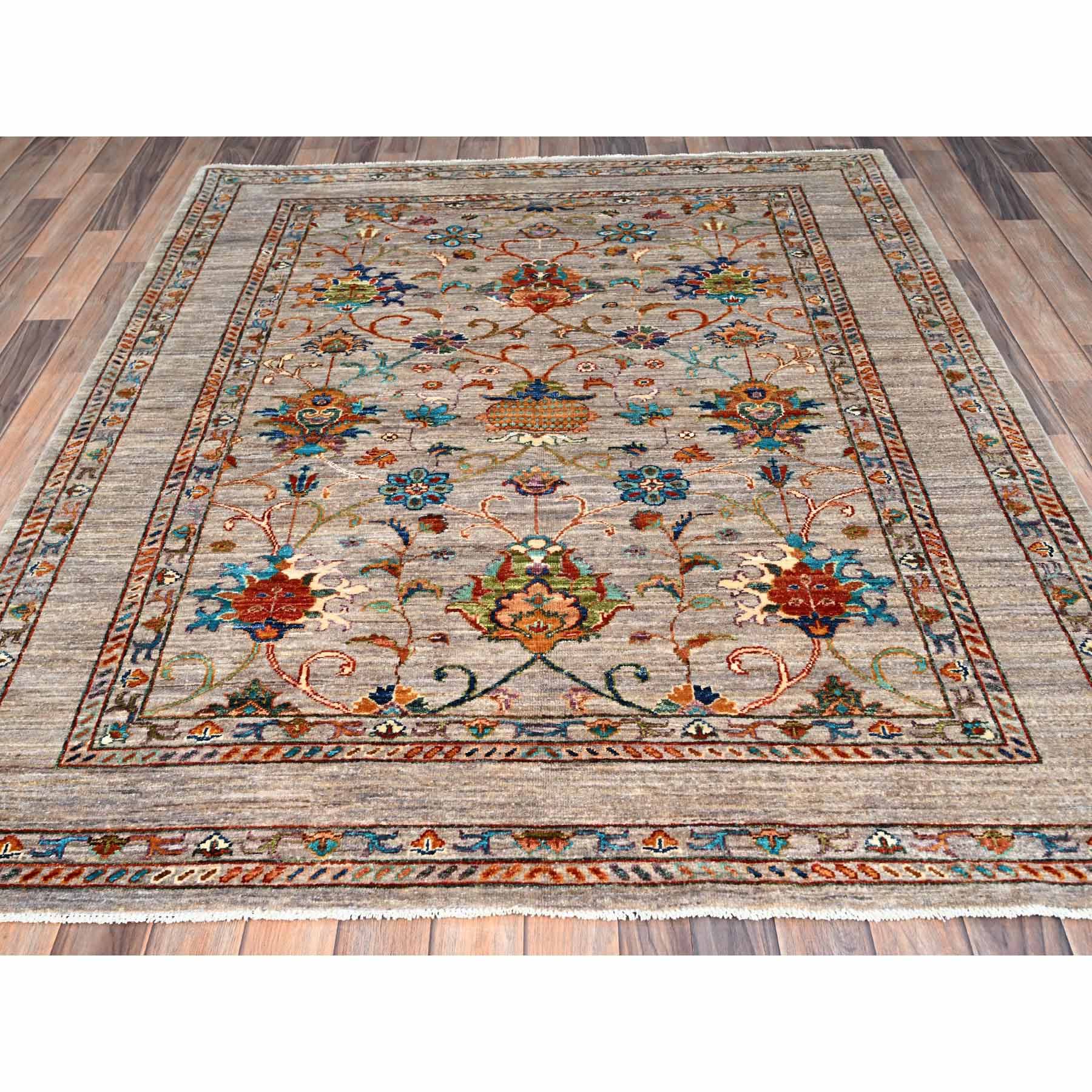 Tribal-Geometric-Hand-Knotted-Rug-433635