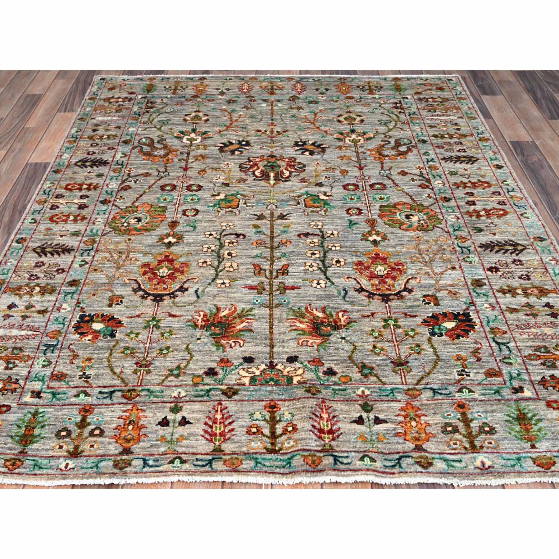 Tribal-Geometric-Hand-Knotted-Rug-433640