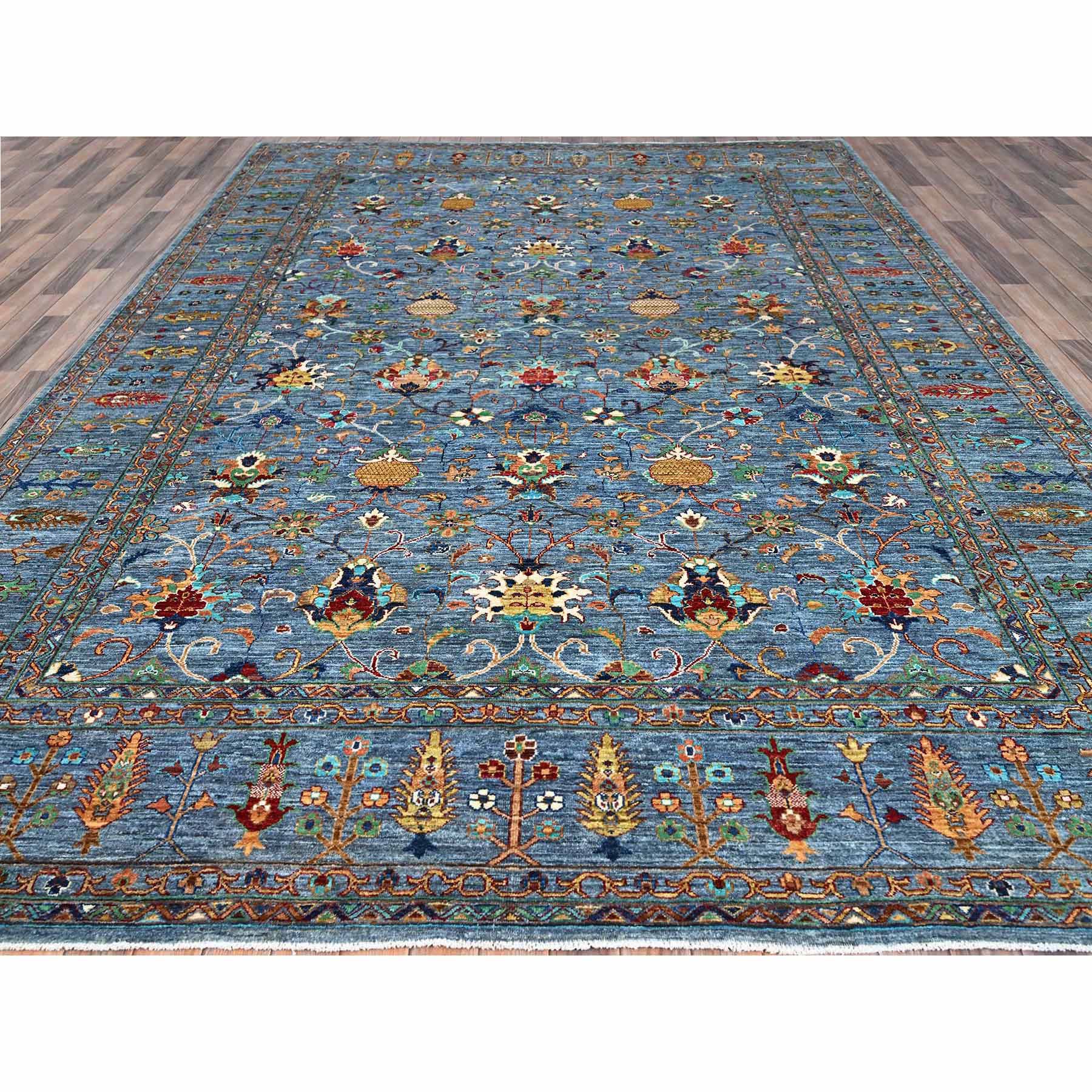 Tribal-Geometric-Hand-Knotted-Rug-433655