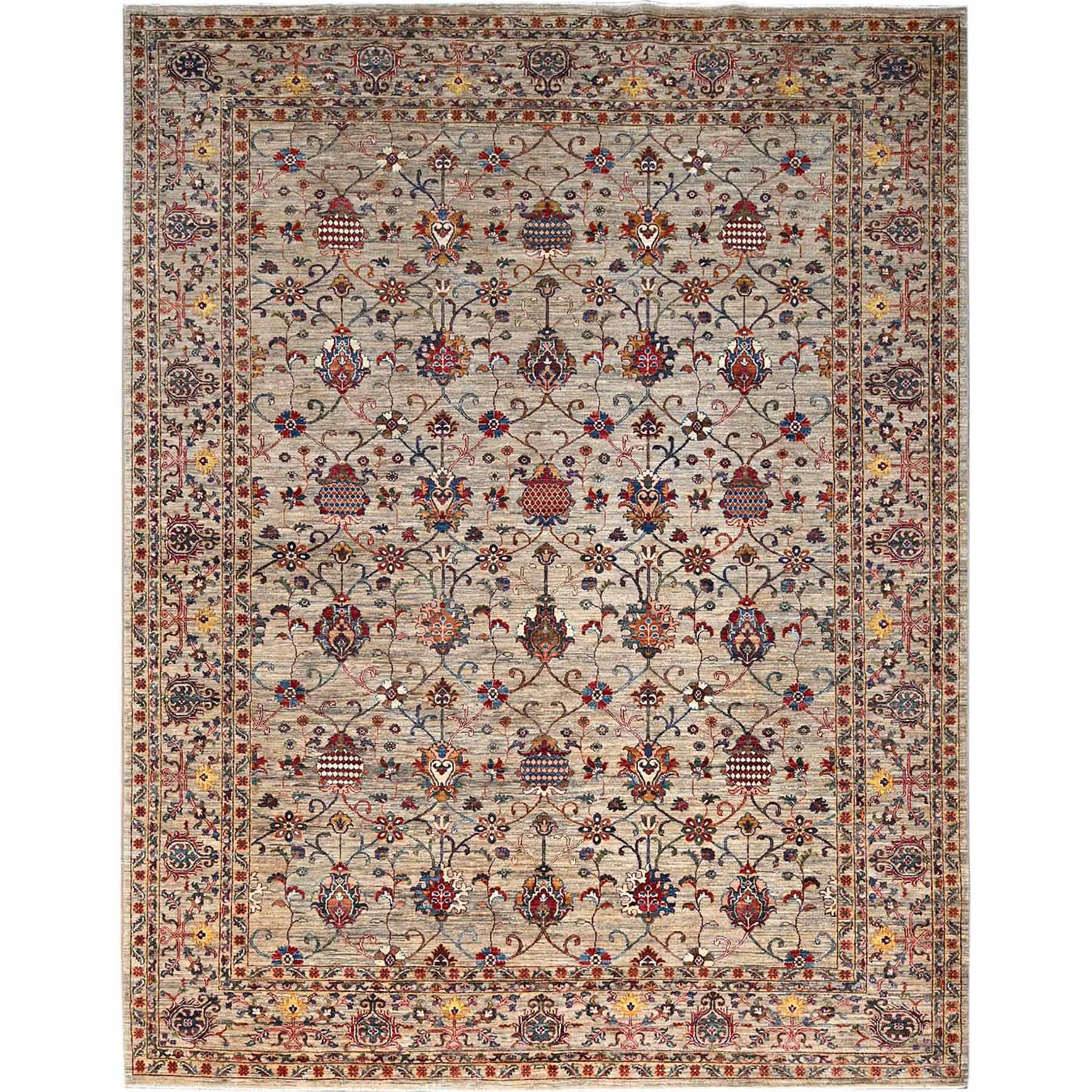 Tribal-Geometric-Hand-Knotted-Rug-433660