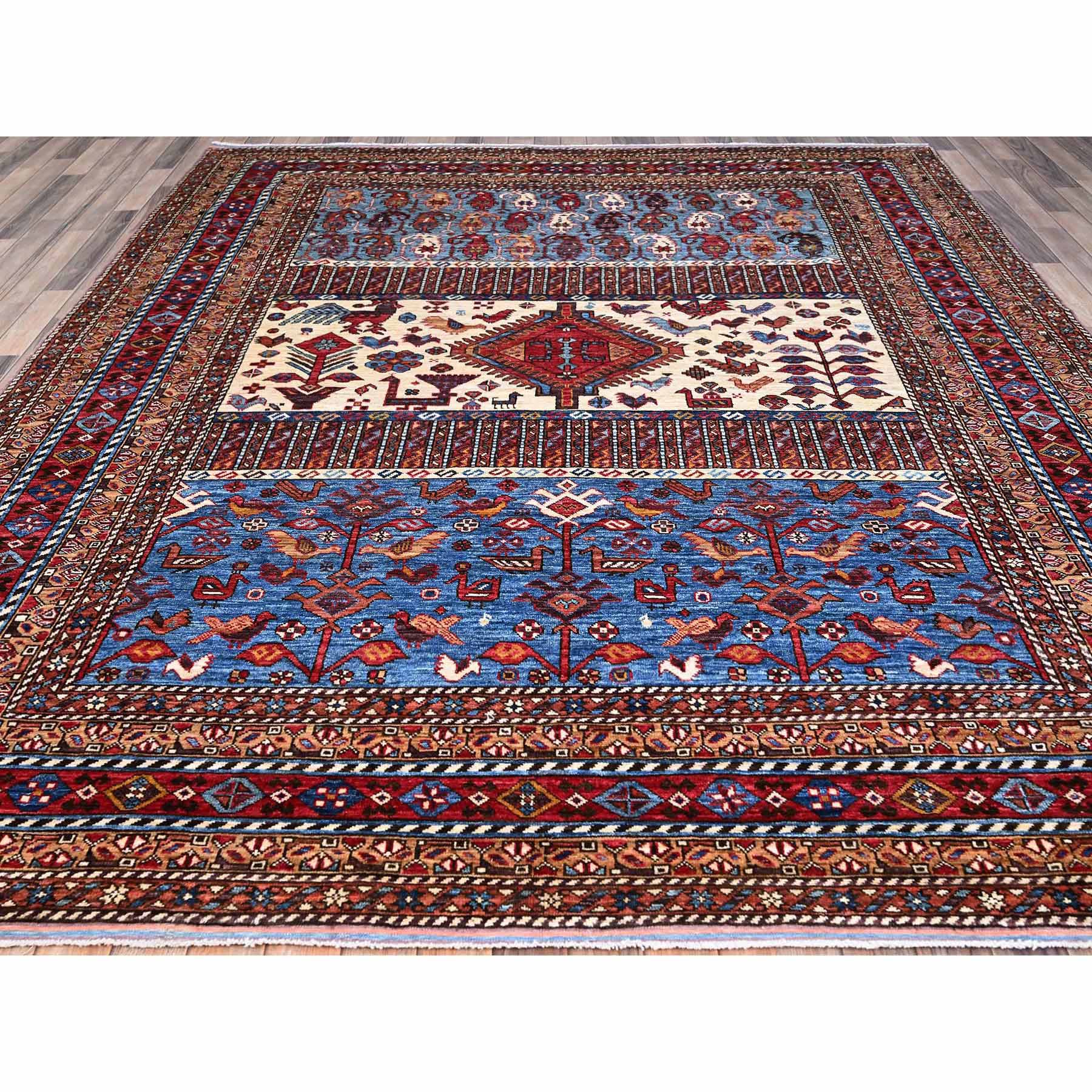 Tribal-Geometric-Hand-Knotted-Rug-434885