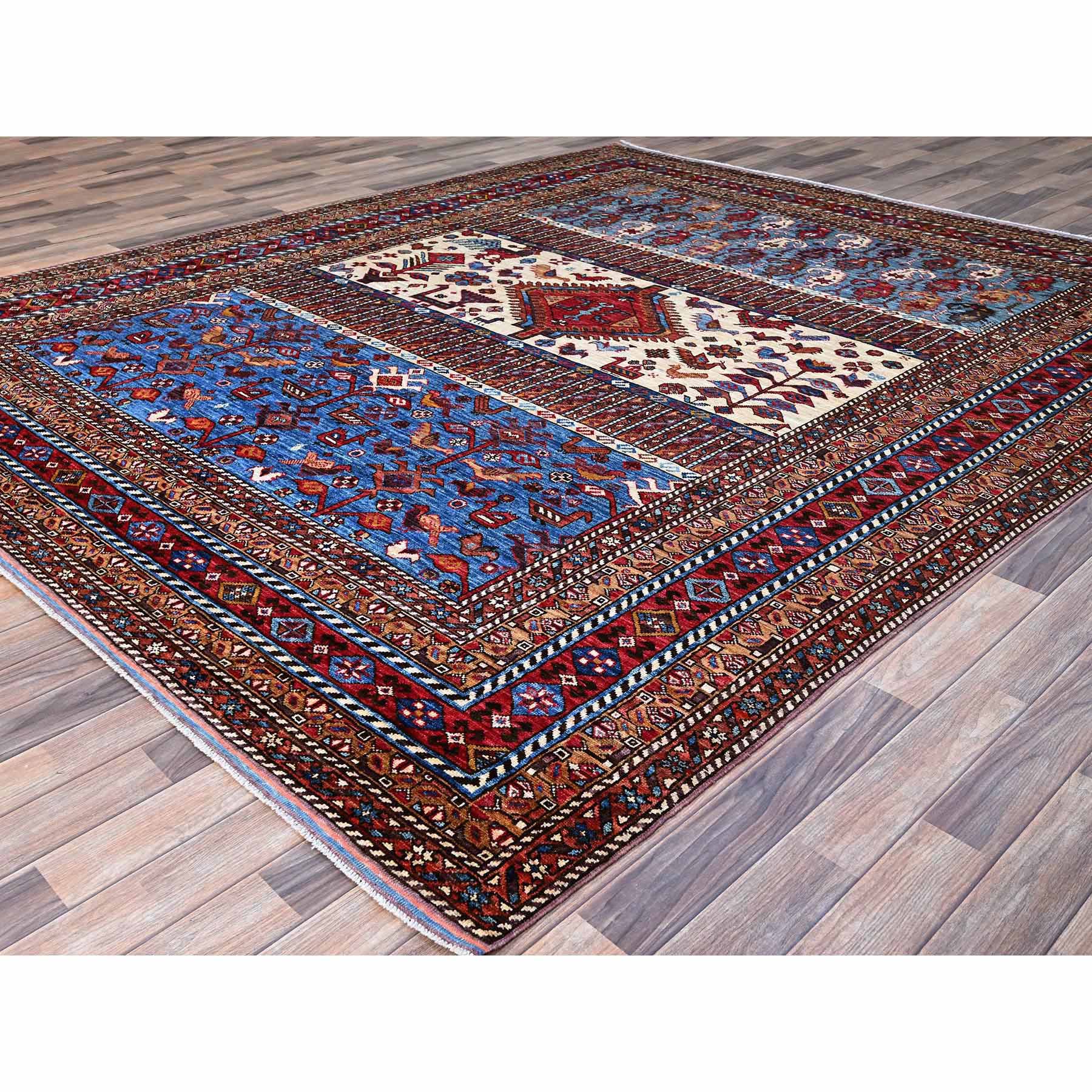 Tribal-Geometric-Hand-Knotted-Rug-434885