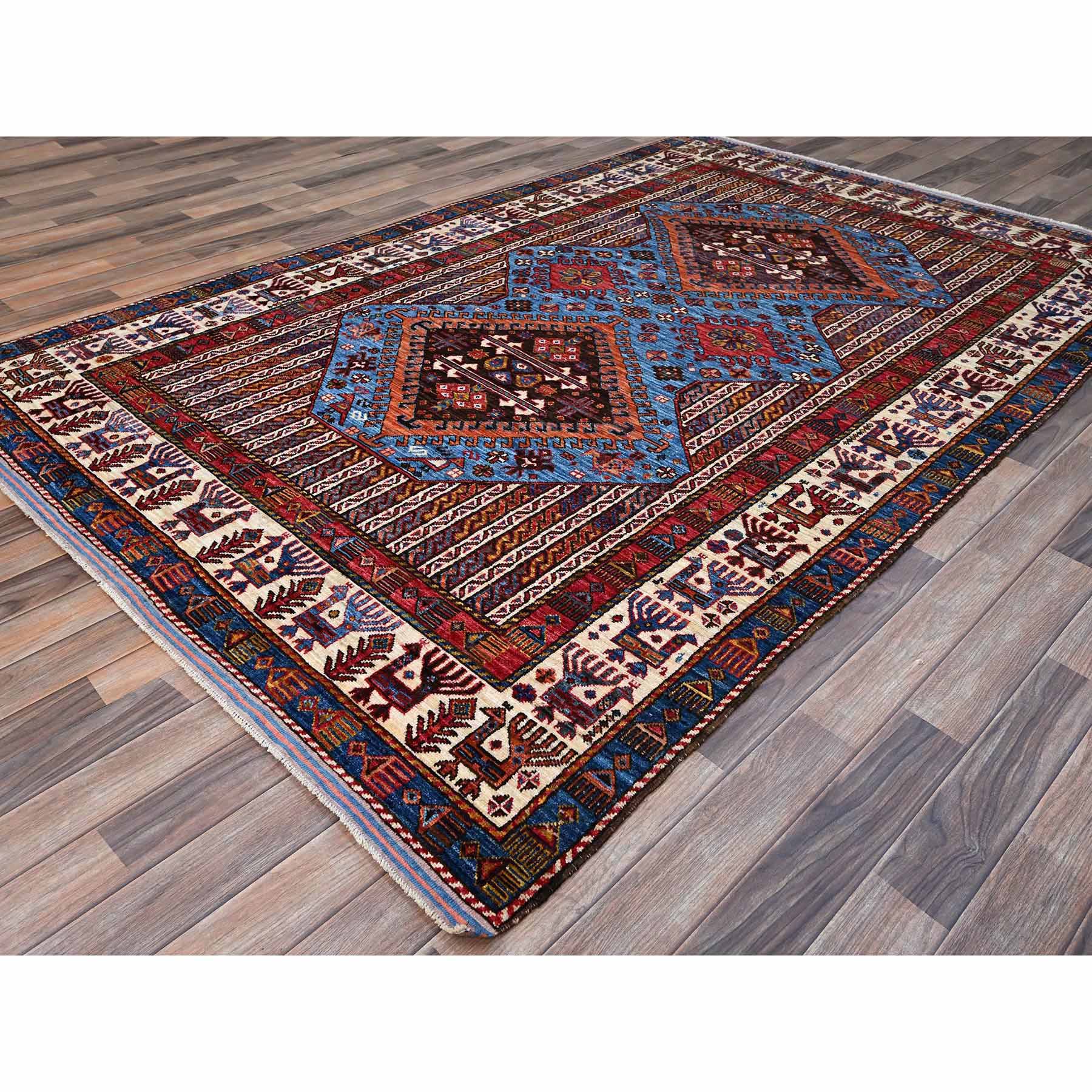 Tribal-Geometric-Hand-Knotted-Rug-434905