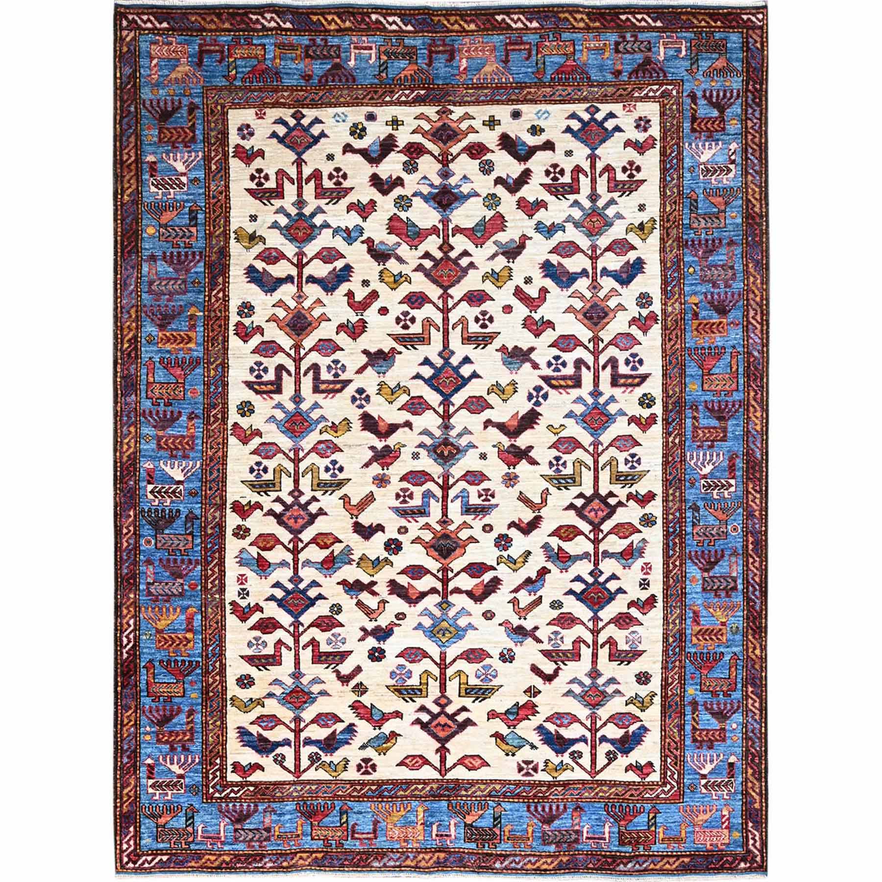 Tribal-Geometric-Hand-Knotted-Rug-434915